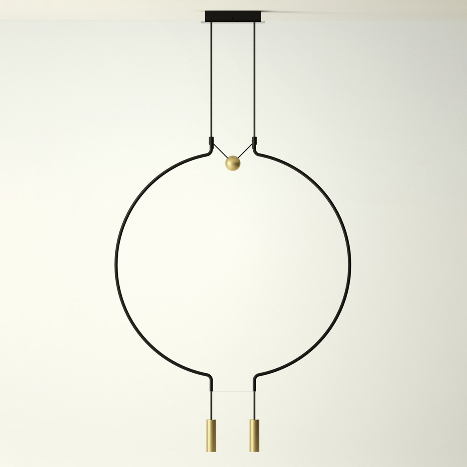 Axolight Liaison P2/M2 hanglamp zwart/goud