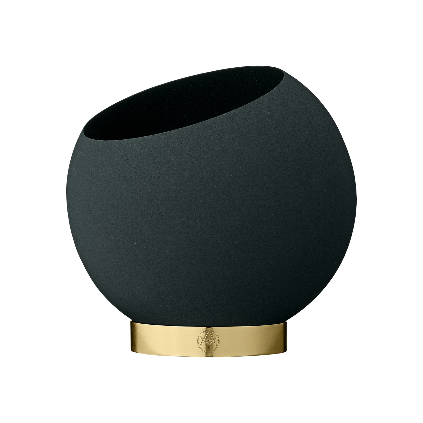 AYTM Globe flower pot, Ø 17 cm, dark green, aluminium, steel