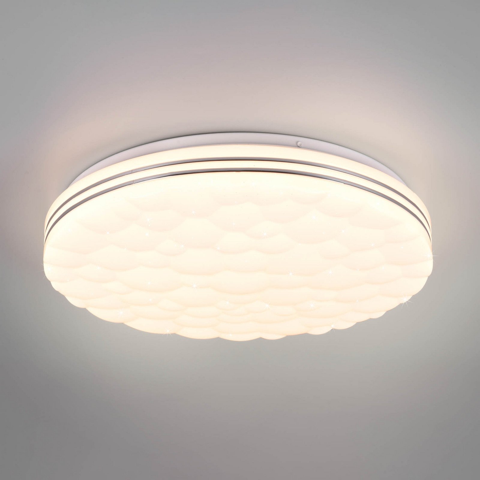 Reality Leuchten Tiger plafonieră LED RGB CCT efect Starlight - Camera de zi / sufragerie - modern - alb - Plastic