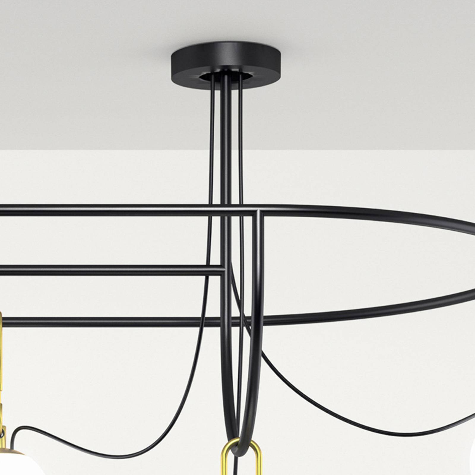 Szklana lampa wisząca Artemide nh S5, 6-punktowa