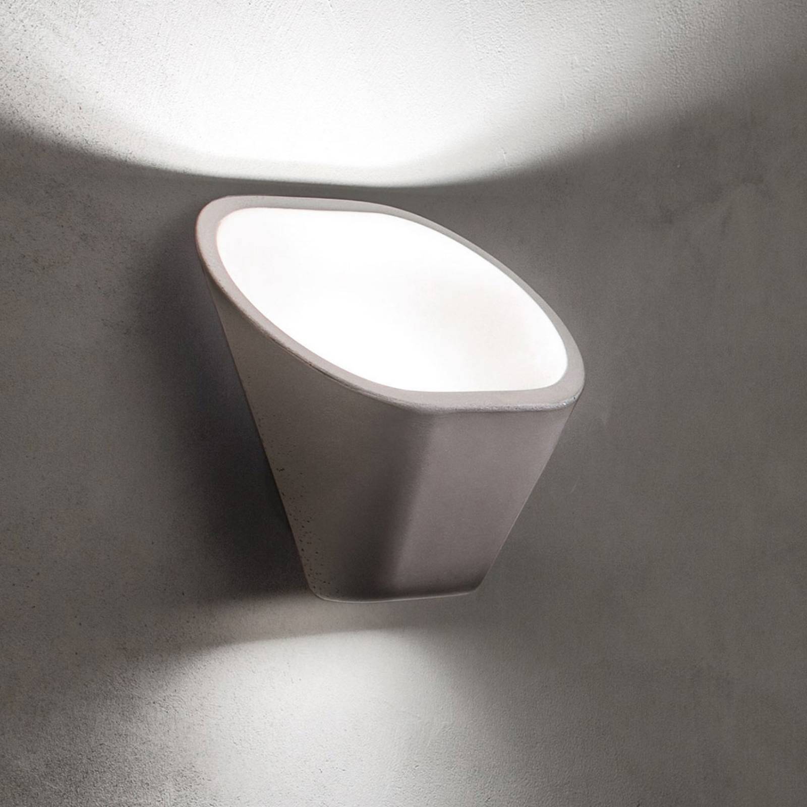 Foscarini Aplomb R7s kinkiet z betonu, biały