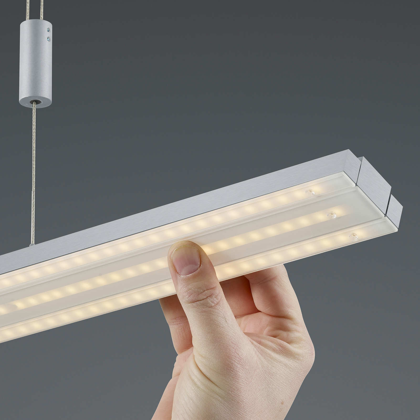 Lampada LED a sospensione a sospensione ZigBee up/down nichel sospensione 3 m