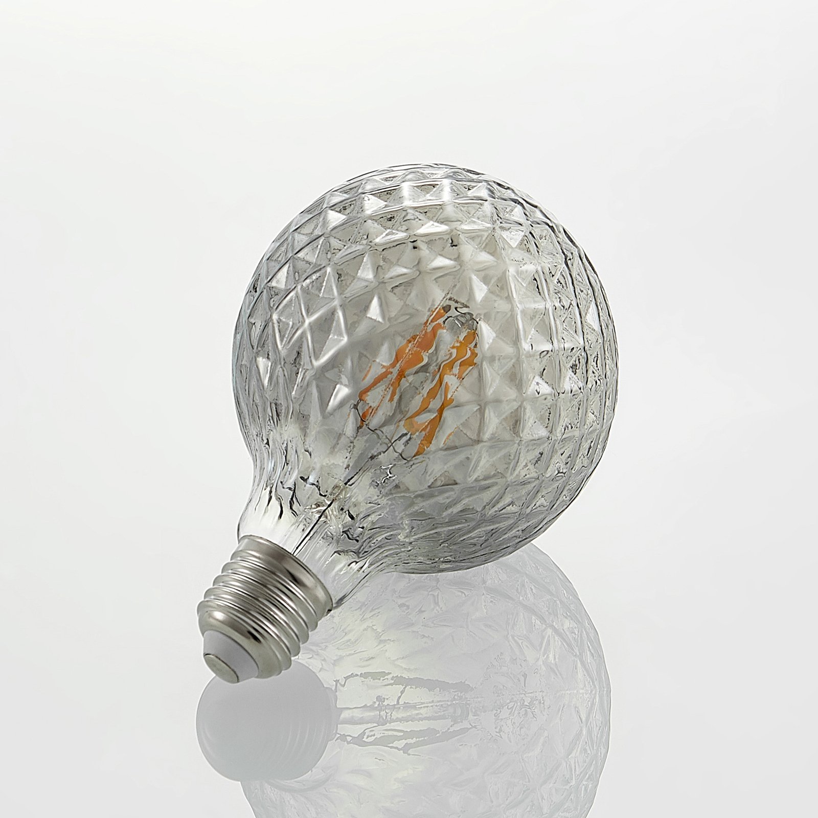 Lichtbron LED 4W Smoke Facet G95 Dimbaar E27 - Lucande