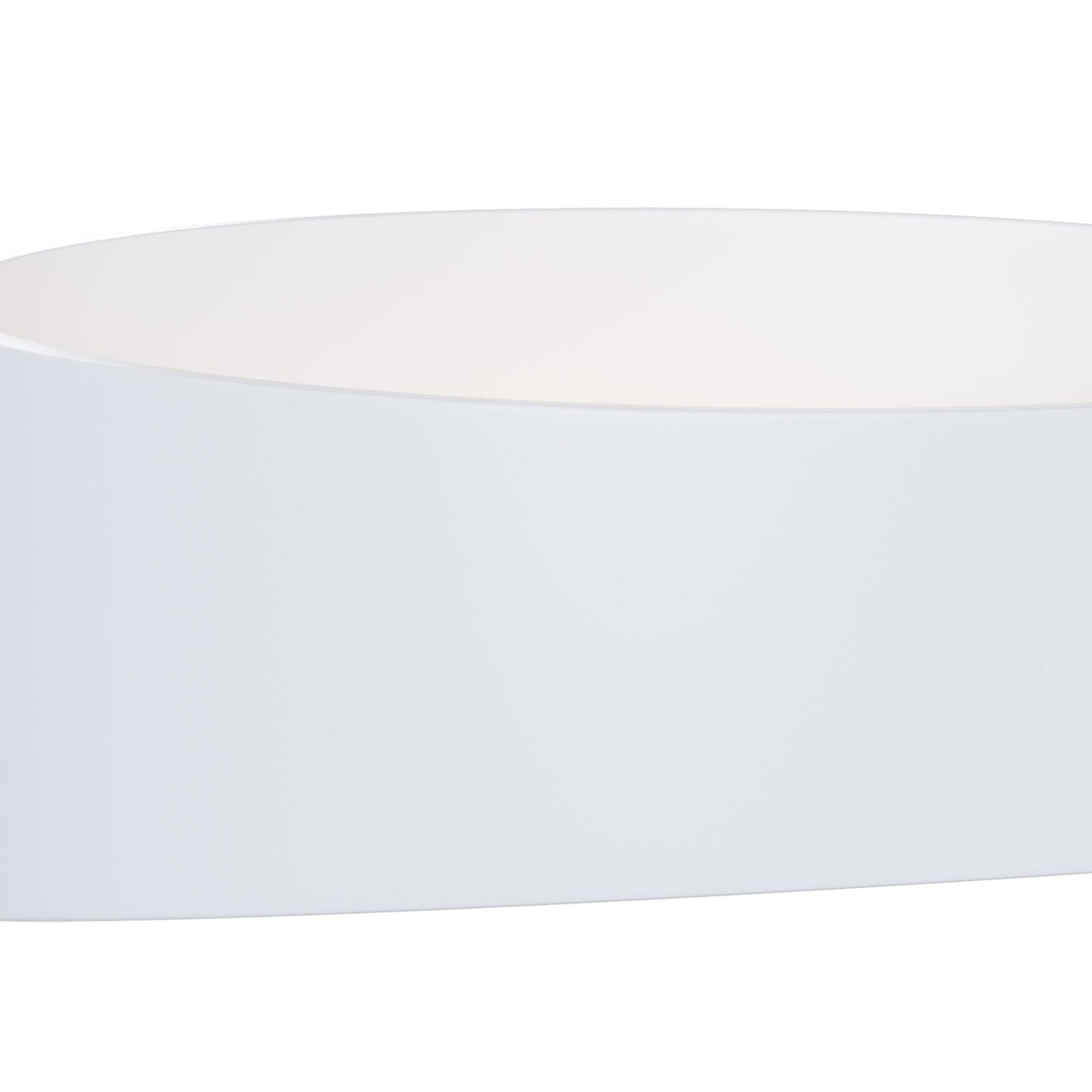 Kinkiet LED Trame, owalny kształt w kolorze białym