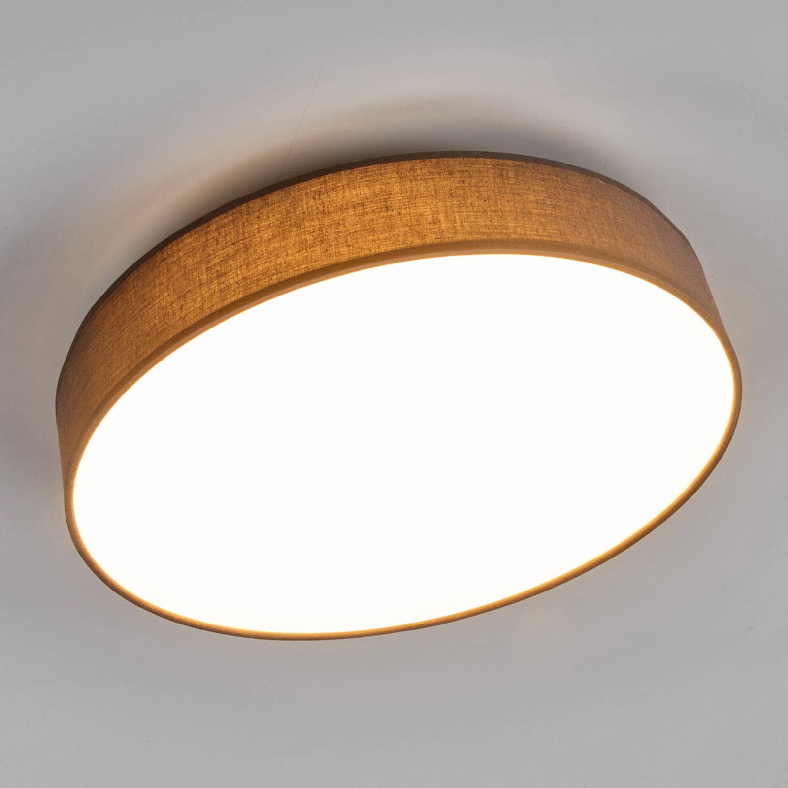 Lampa sufitowa LED z materiału Saira, 40 cm szara