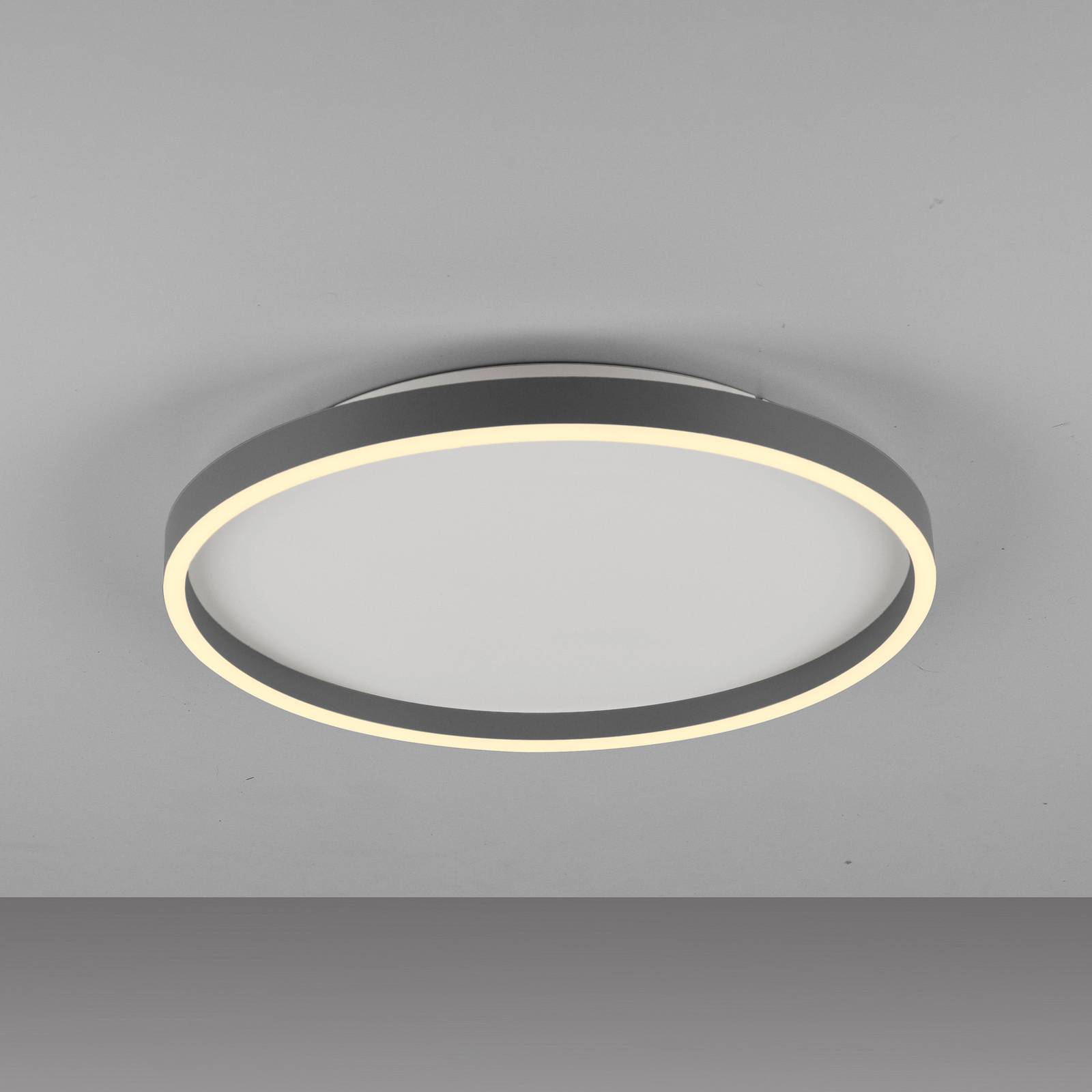 Lampa sufitowa LED Madlen, czarna, Ø 40 cm, aluminium, 3 000 K, ściemniana