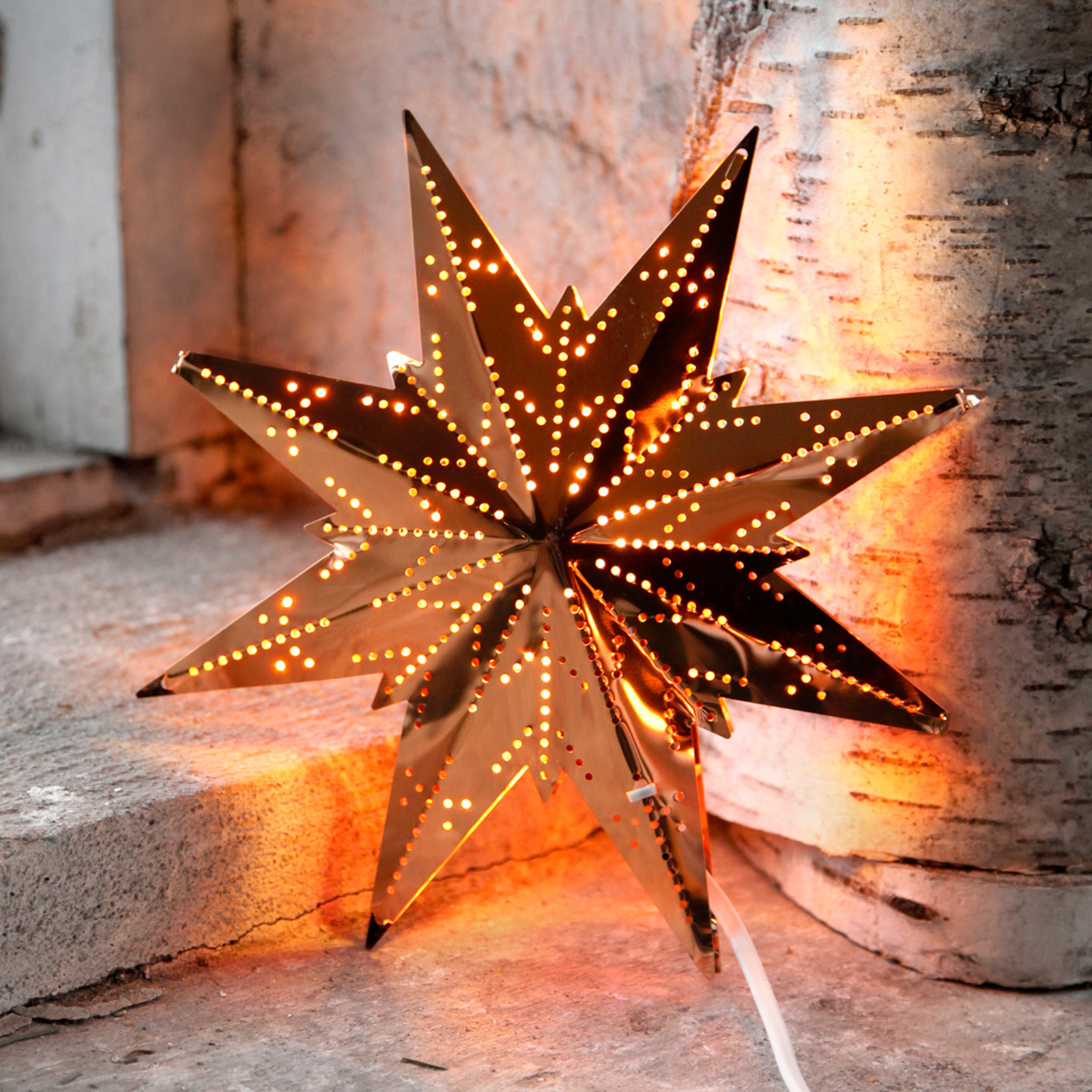 Best Season Messingstjerne Mini med ?tte spisser - Kobber