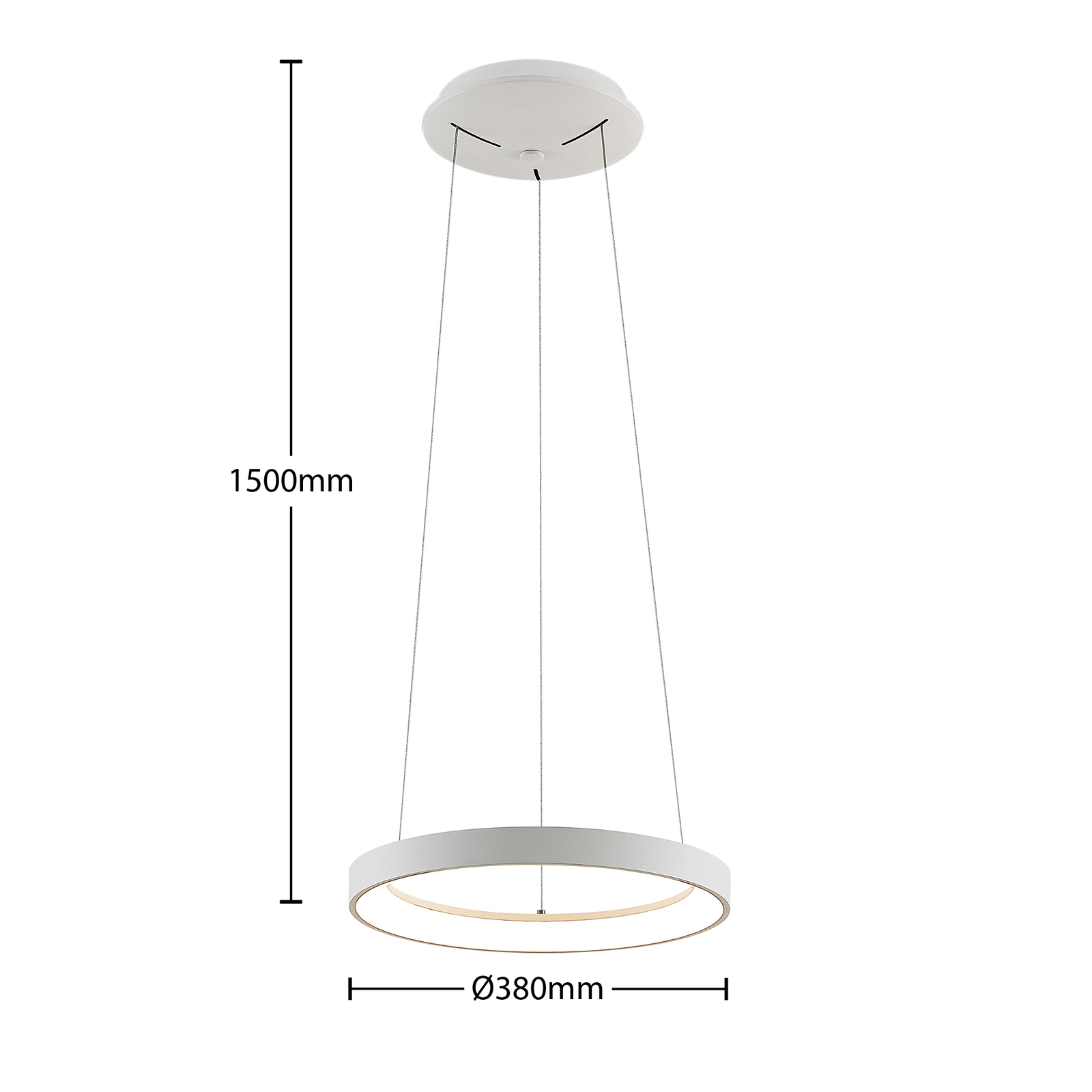 Arcchio Vivy LED-Hängeleuchte, weiß, 38 cm