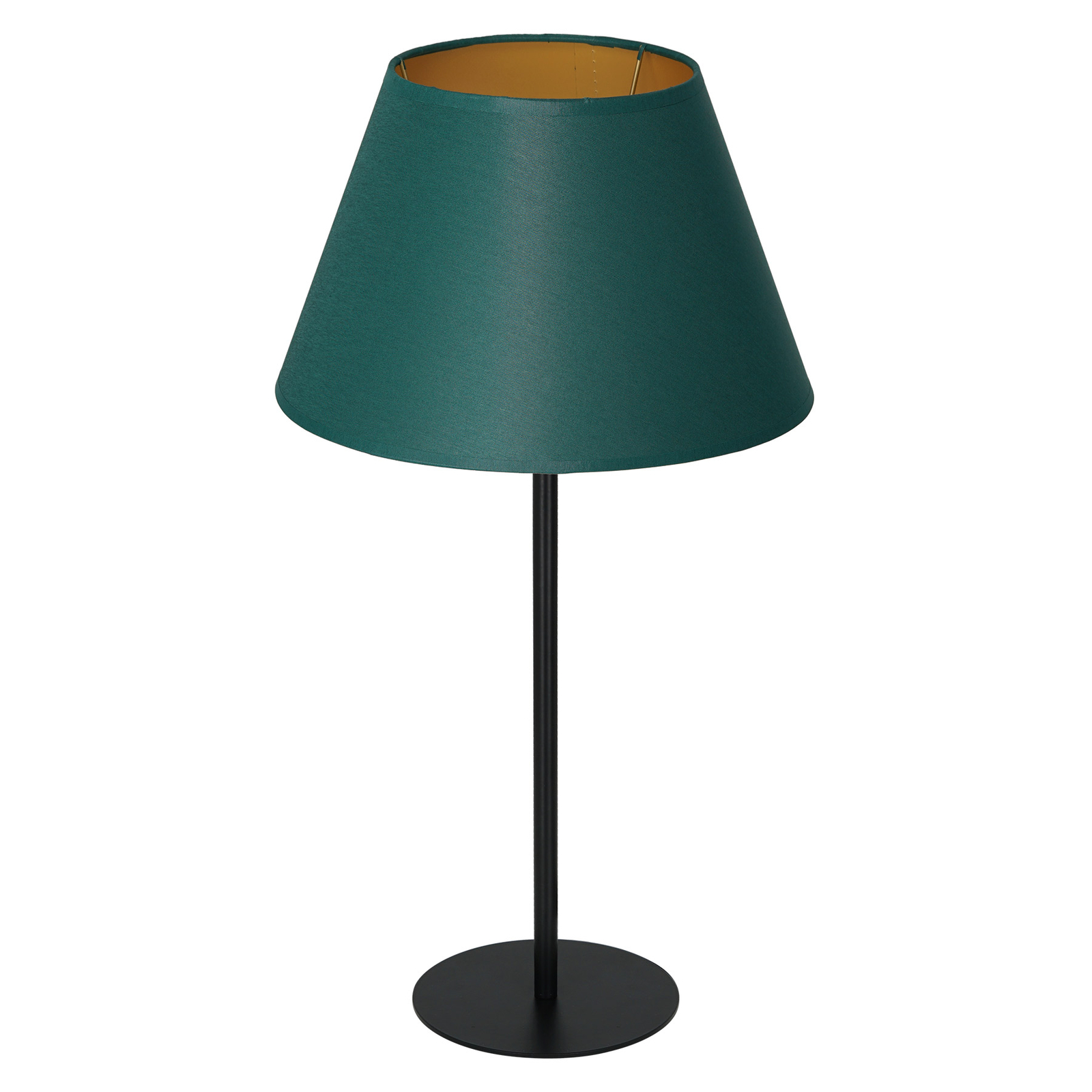Lámpara de mesa Soho, cónica altura 56cm verde/oro