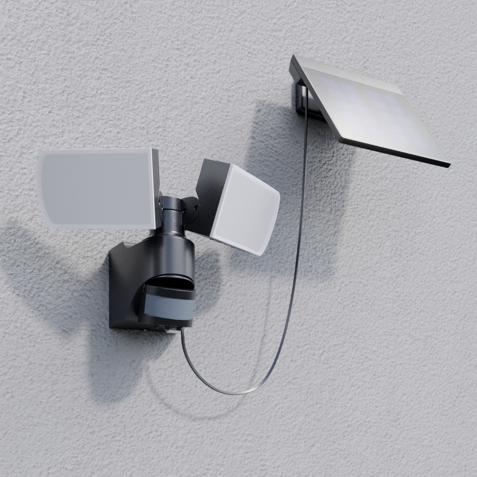 Lissano Aplique de Pared Solar w/Sensor Black - Arcchio