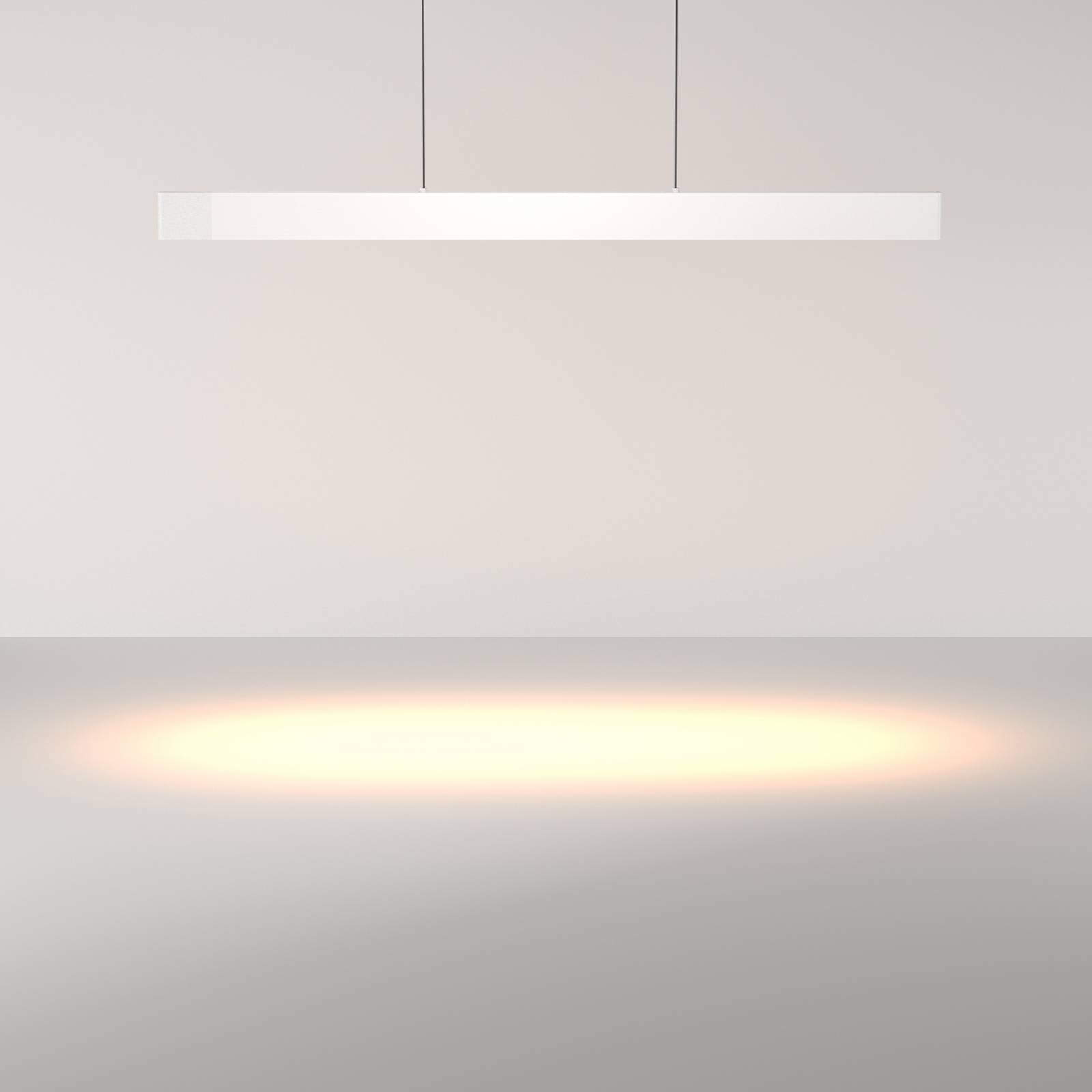 Maytoni Żyrandol LED Ephoria, biały, aluminium, długość 116 cm