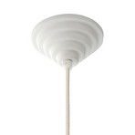 Rosace en céramique, en forme de gradins, blanc, Ø 10 cm, hauteur 5 cm - Moebe