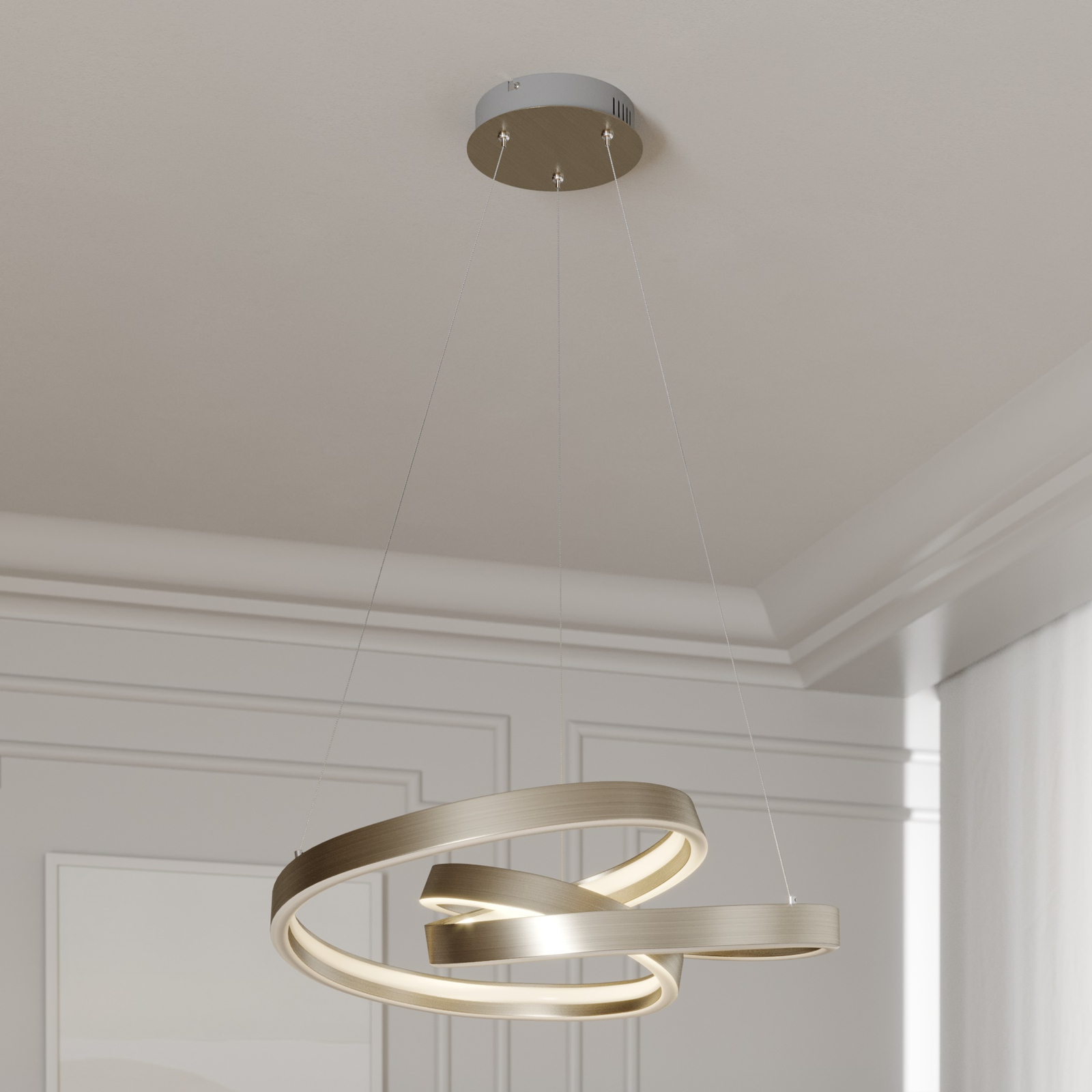 Lucande Gunbritt LED hanging light, 60 cm