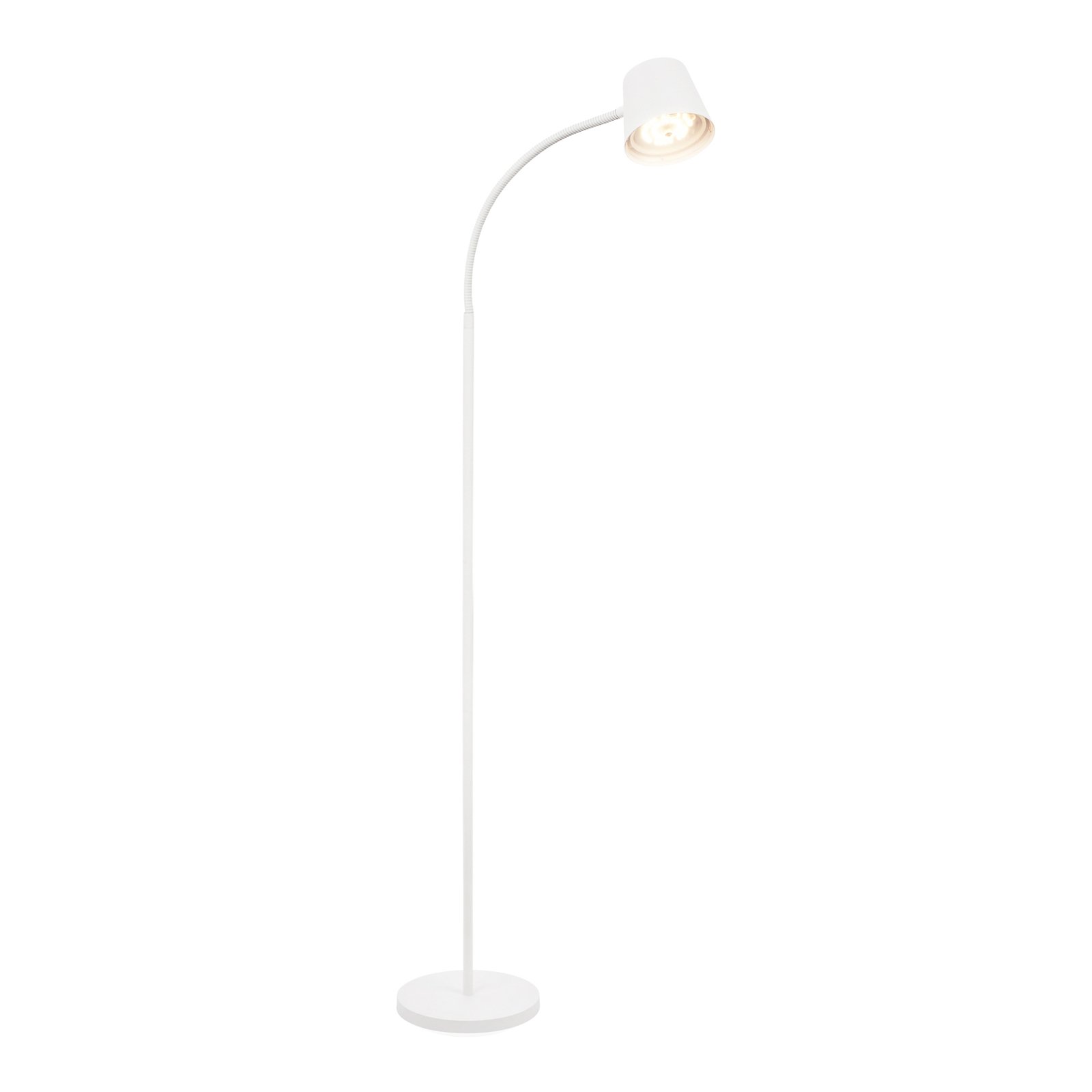 Cielo rechargeable LED floor lamp, white, touch dimmer, USB cable