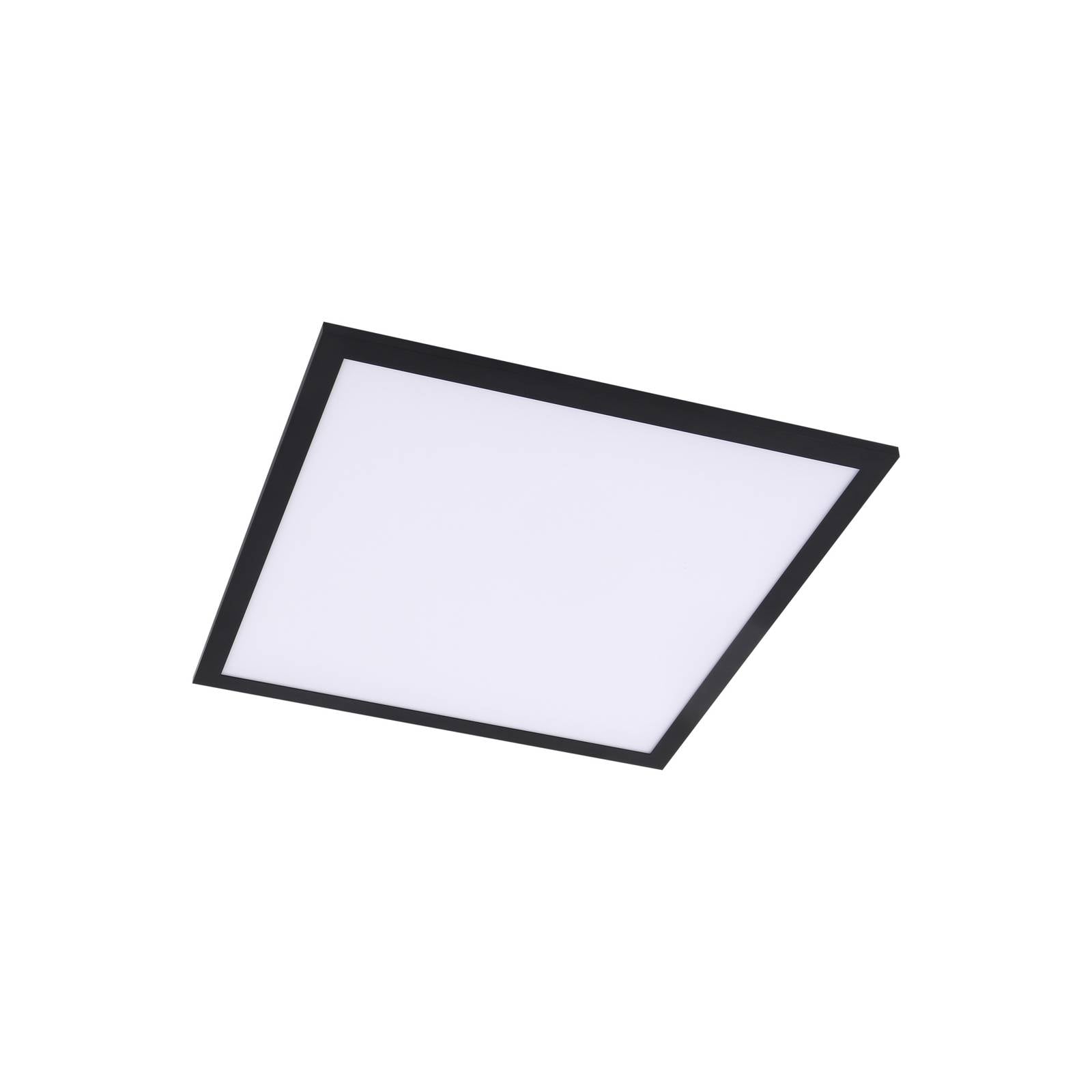 Lindby LED-Panel Enhife, schwarz, 40 x 40 cm, Metall, 4.000K
