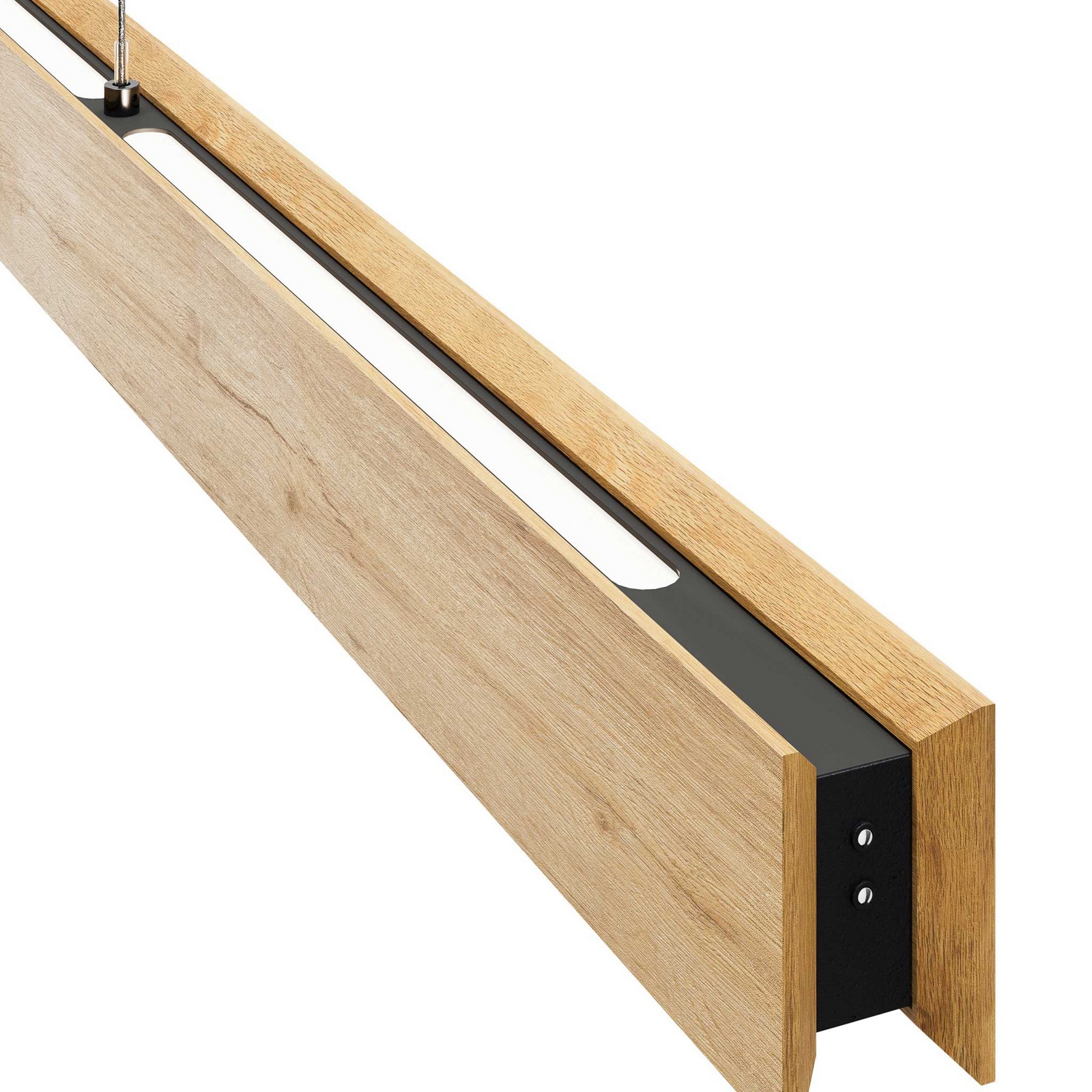LED pakabinamas šviestuvas „Mexico“, ilgis 89 cm, ąžuolo spalvos, medinis, 2