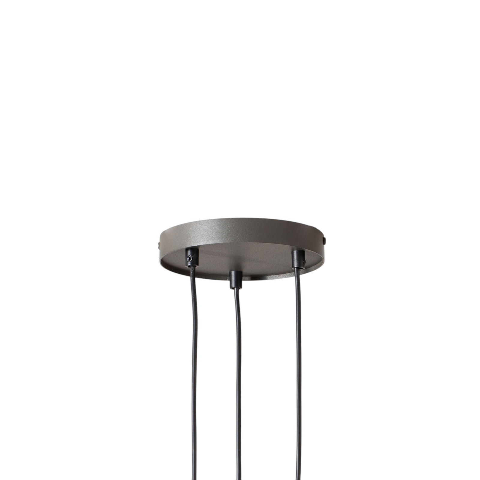 Sopel 3 pendant light, olive green, round, 3-bulb, steel, G9