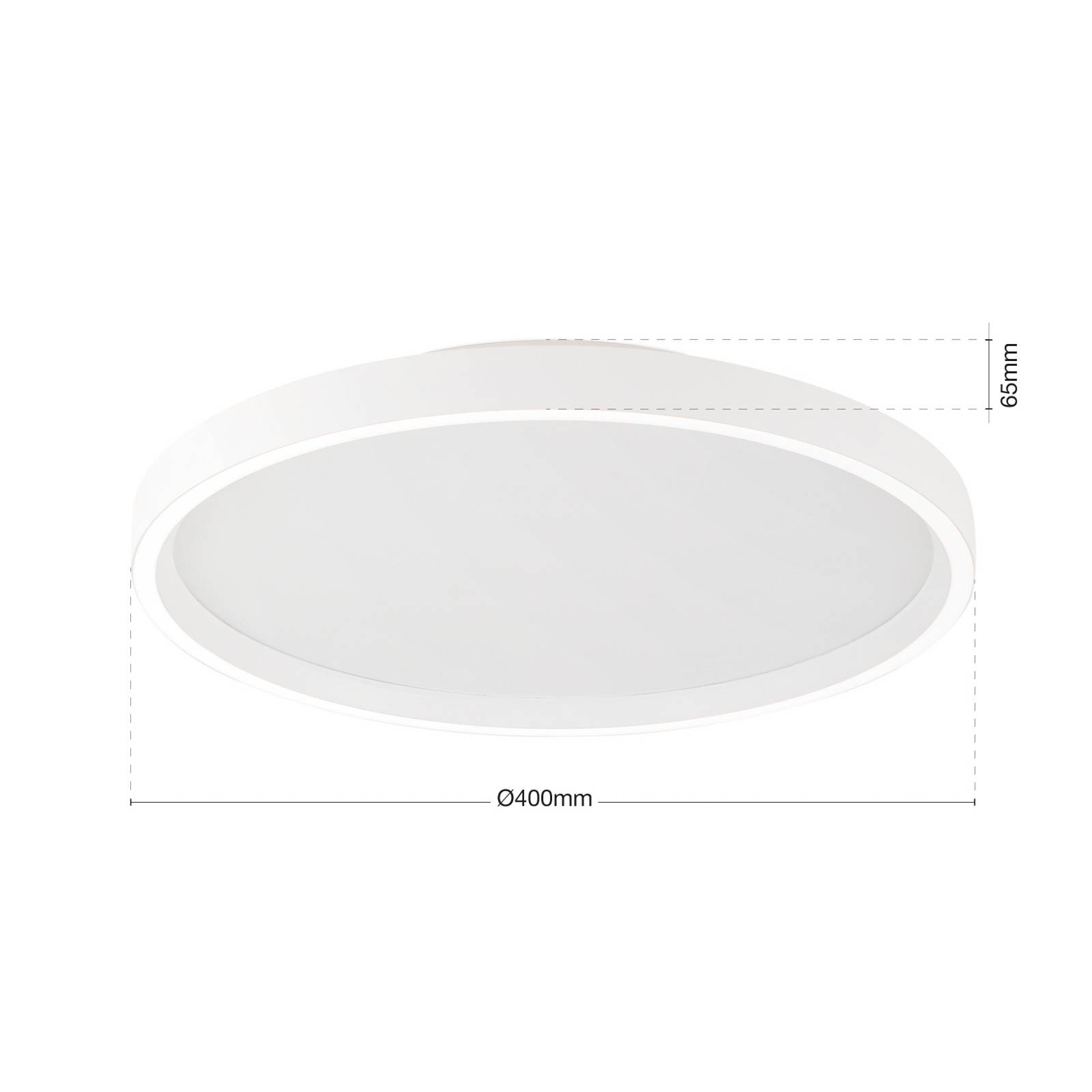 Orion LED stropní svítidlo MASCA, bílé, Ø 40 cm, CCT, kov, stmívatelné