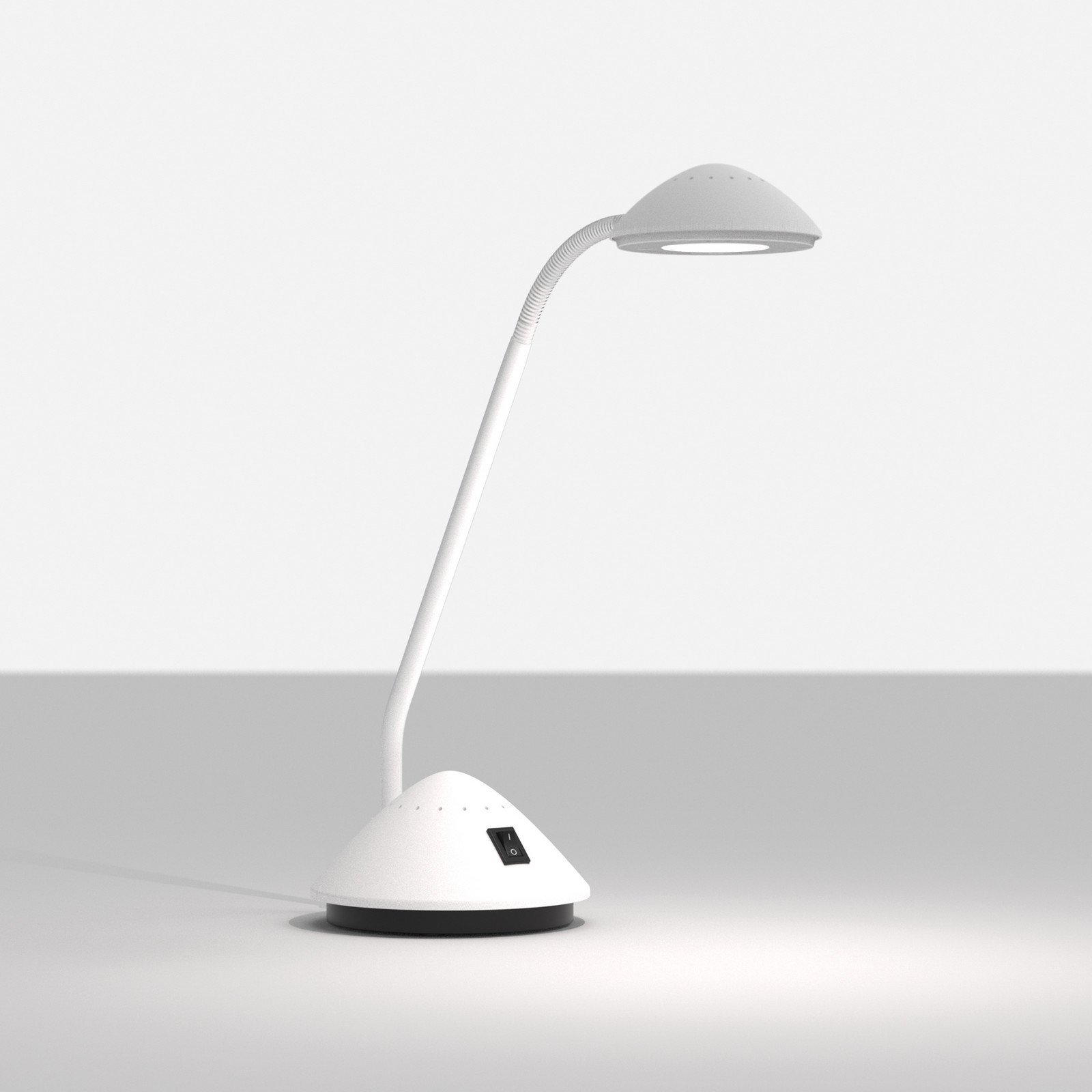 Lampă de masă cu LED MAULarc alb înălțime 38 cm flexibilă - Studiu / Birou - modern - Plastic