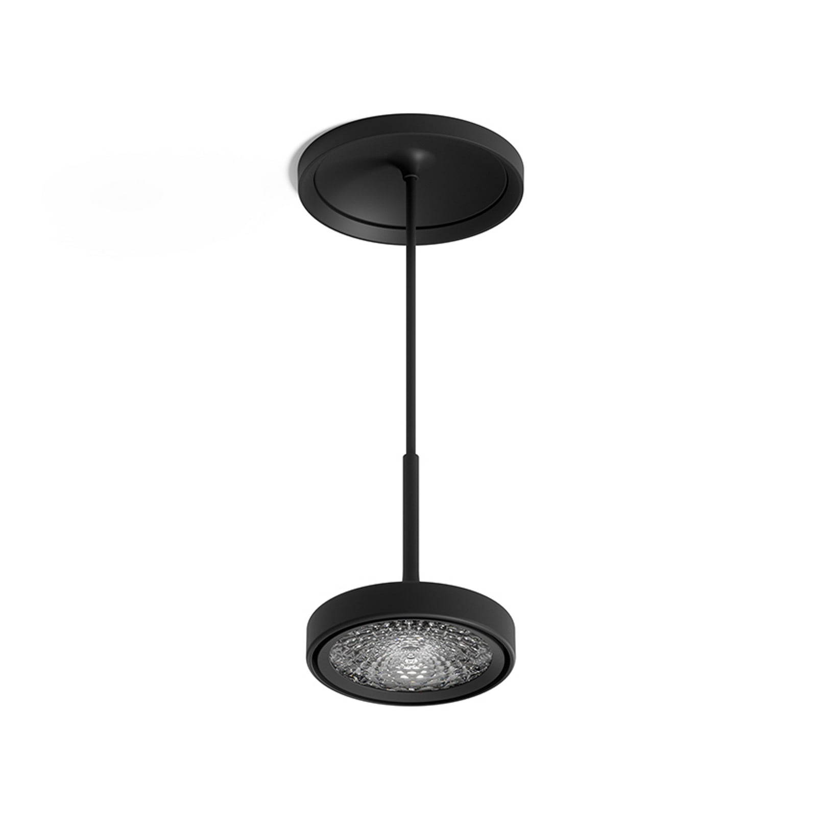 Suspension LED Nivo, noire, 50°, encastrable, à intensité variable - Sigor