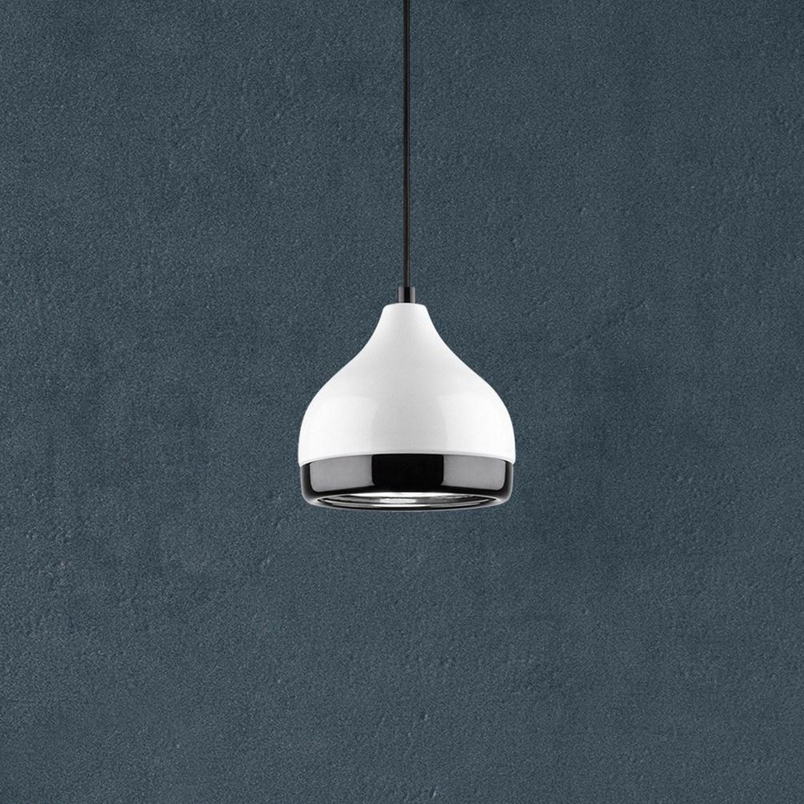Opviq Lampă suspendată Yildo 6868 alb/negru metal 1 bec - Camera de zi / sufragerie - Modern - alb negru