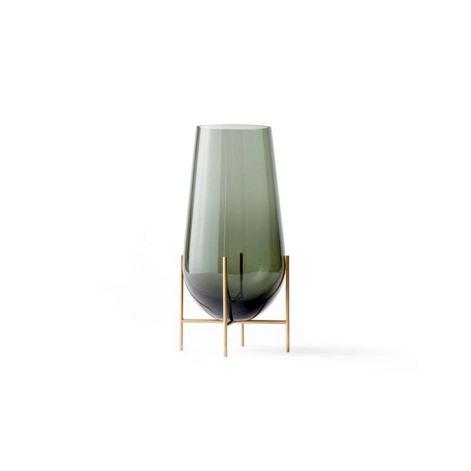 Echasse Jarrón Large Smoke/Brushed Brass - Audo Copenhagen