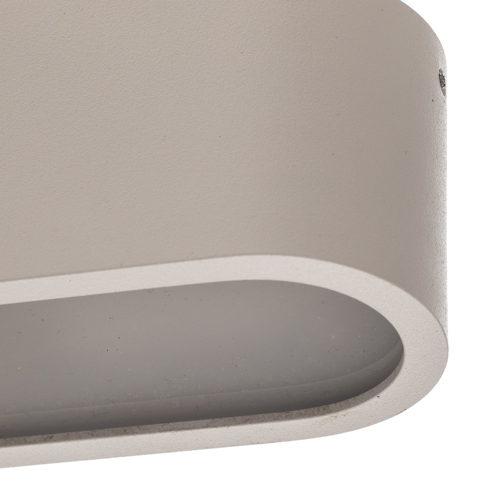Zachte plafondlamp, 95 x 6 cm, wit, aluminium, G13