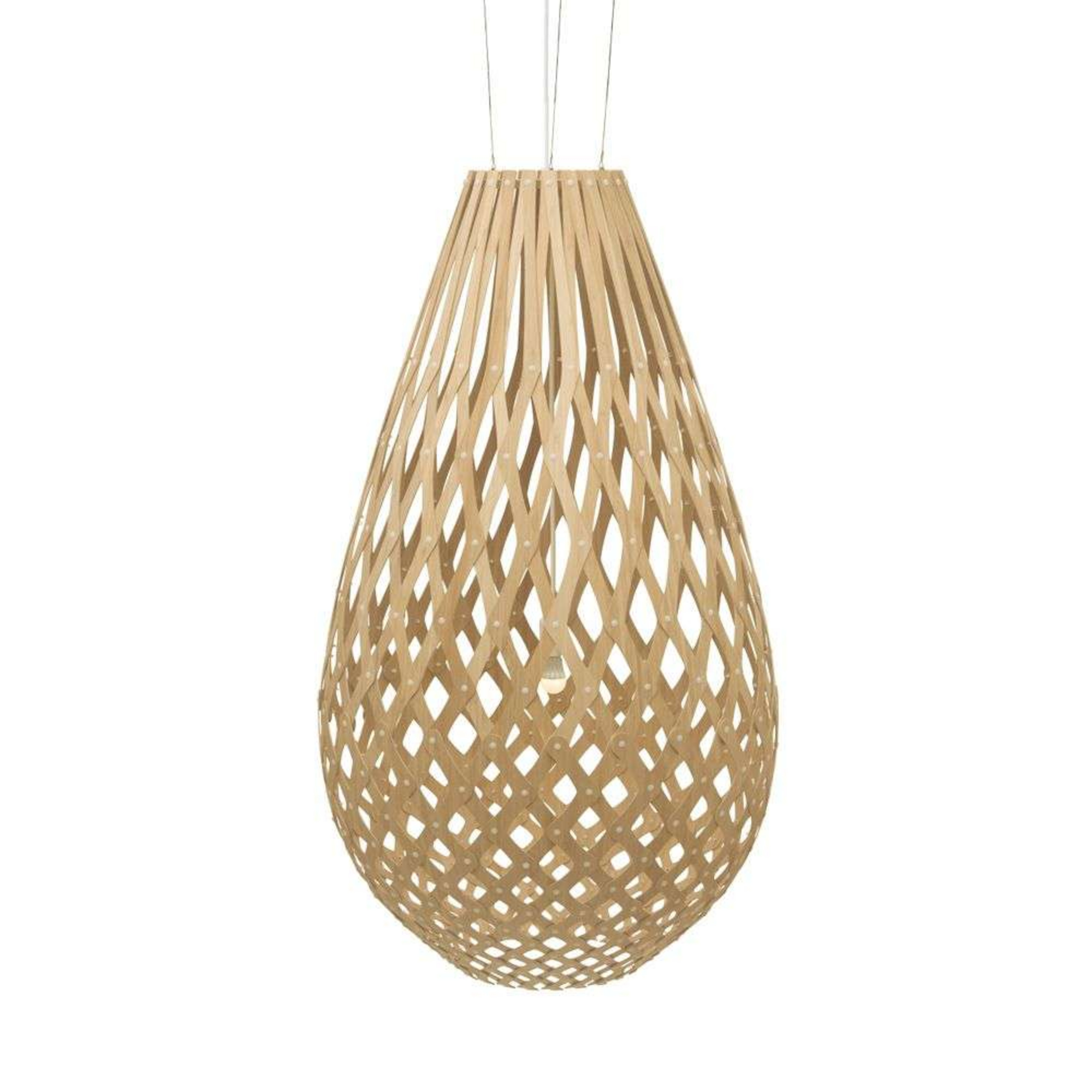 Koura Pendelleuchte H160 Bamboo - David Trubridge