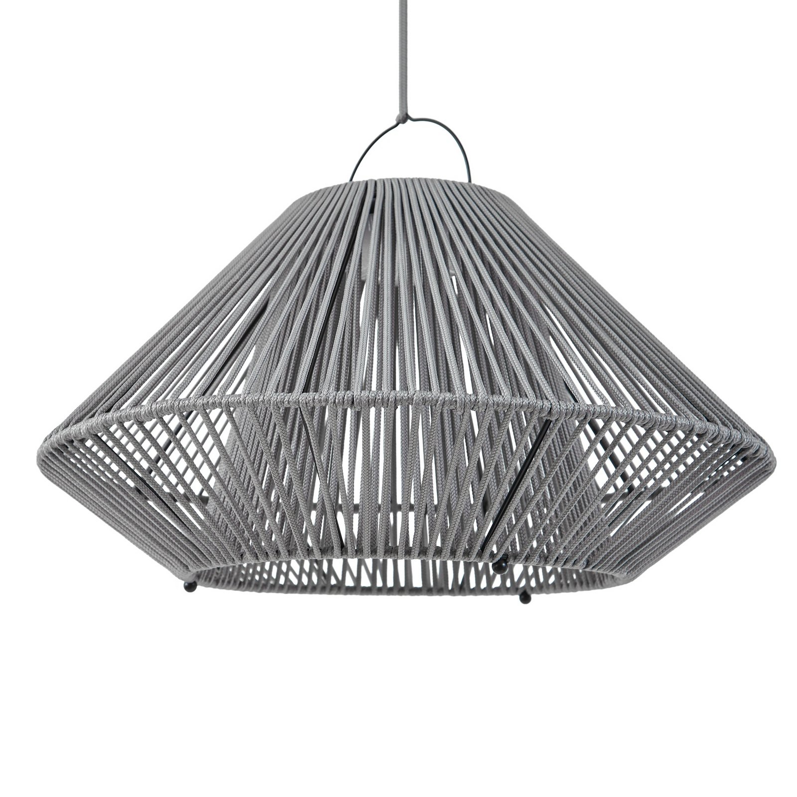 Austas LED-solcellelampe, Ø 50 cm, grå, USB, IP54 - Lindby