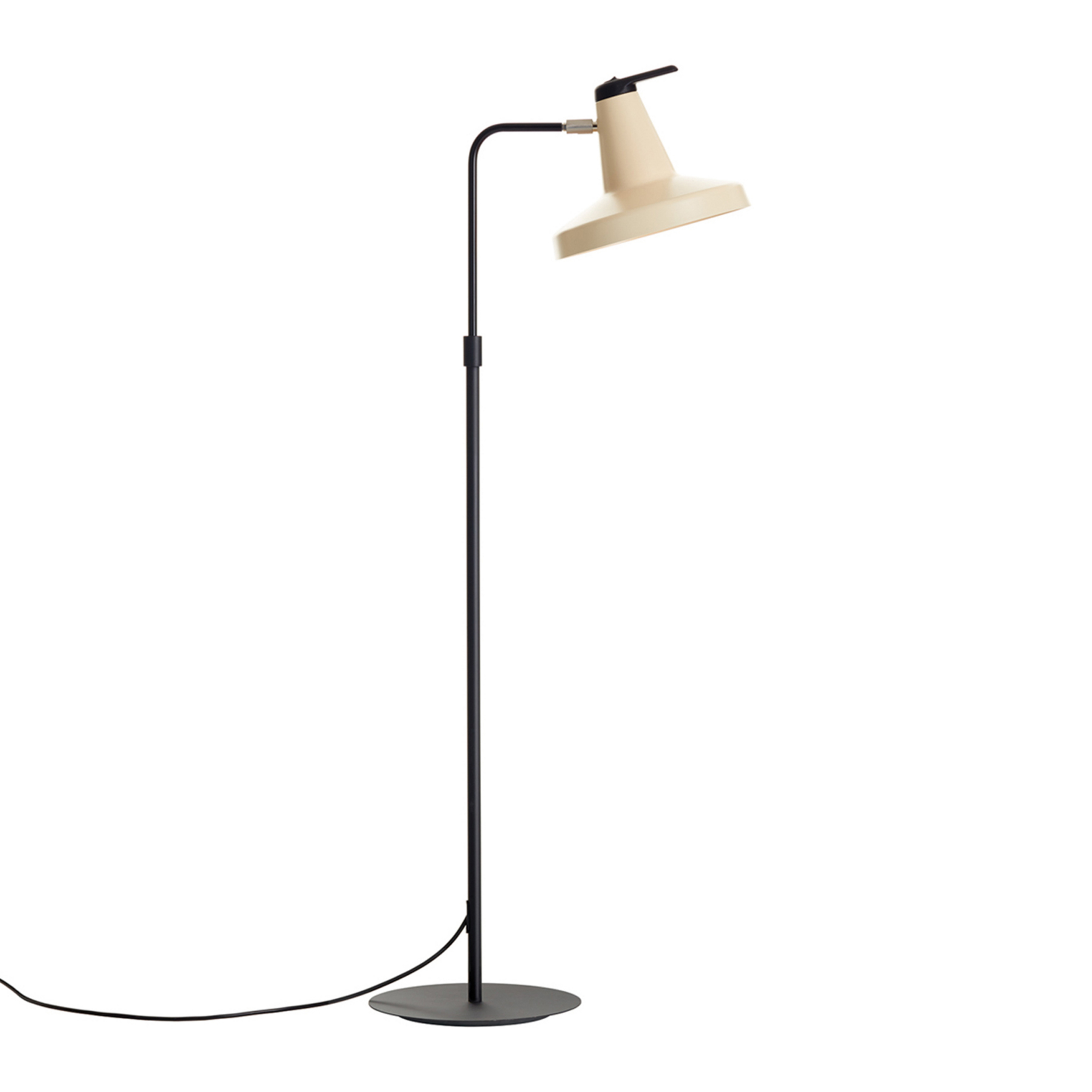 Stehleuchte Garçon, justierbar, beige/schwarz