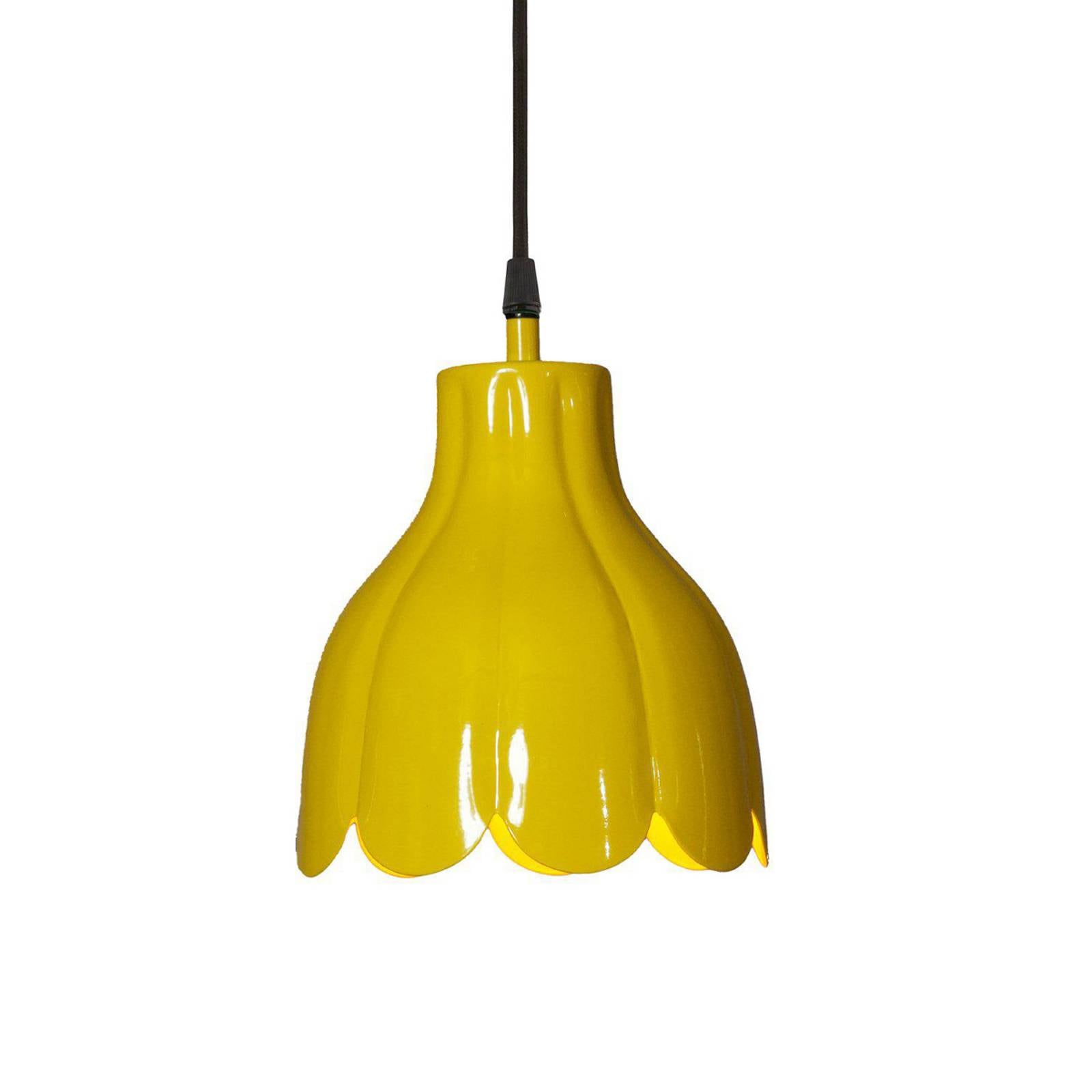 PR Home Hängeleuchte Tulippa, gelb, Ø 17 cm, Stecker, E27