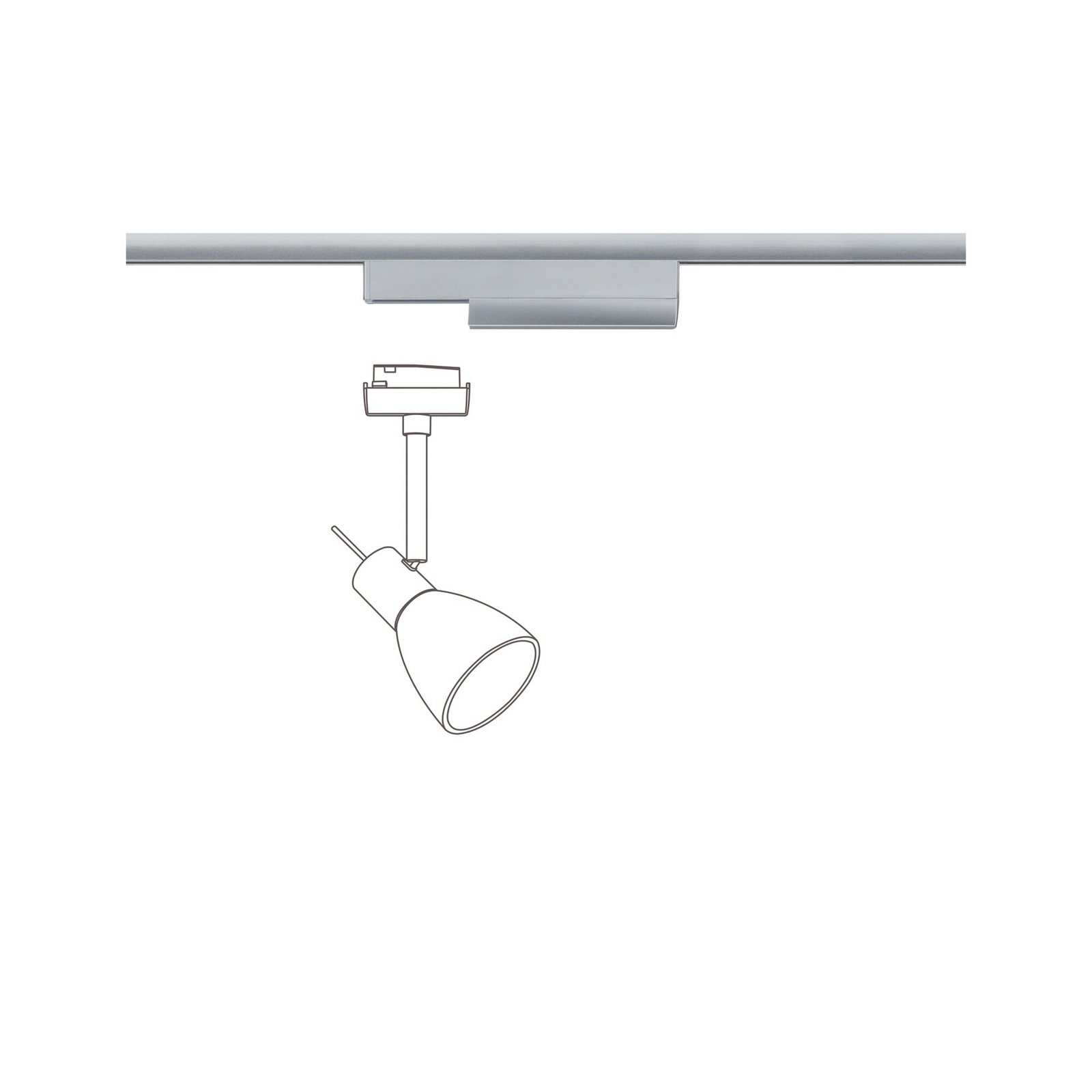Paulmann URail adapter za tračnice Zigbee 3.0, mat krom