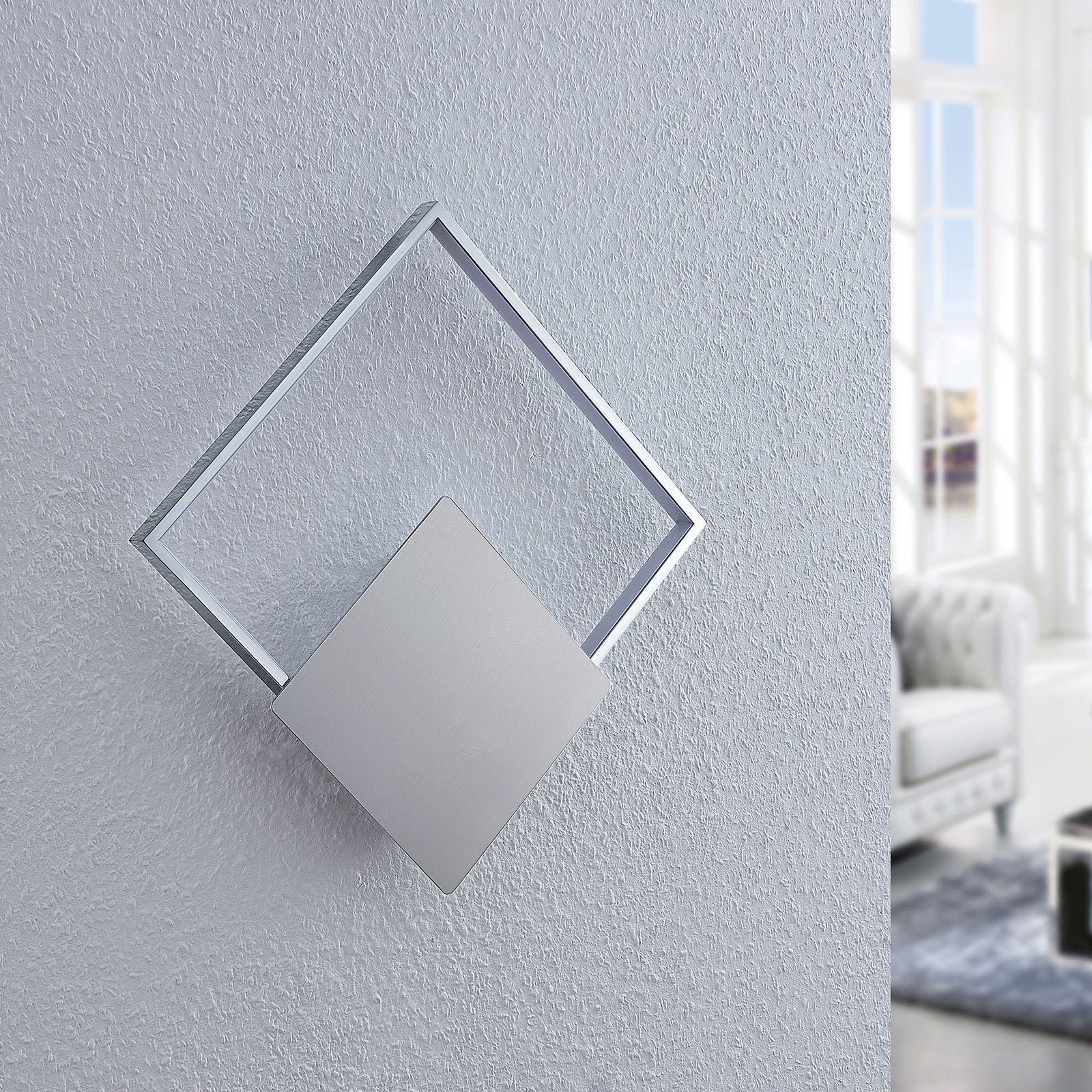 Anays Square LED Wandleuchte White - Lindby