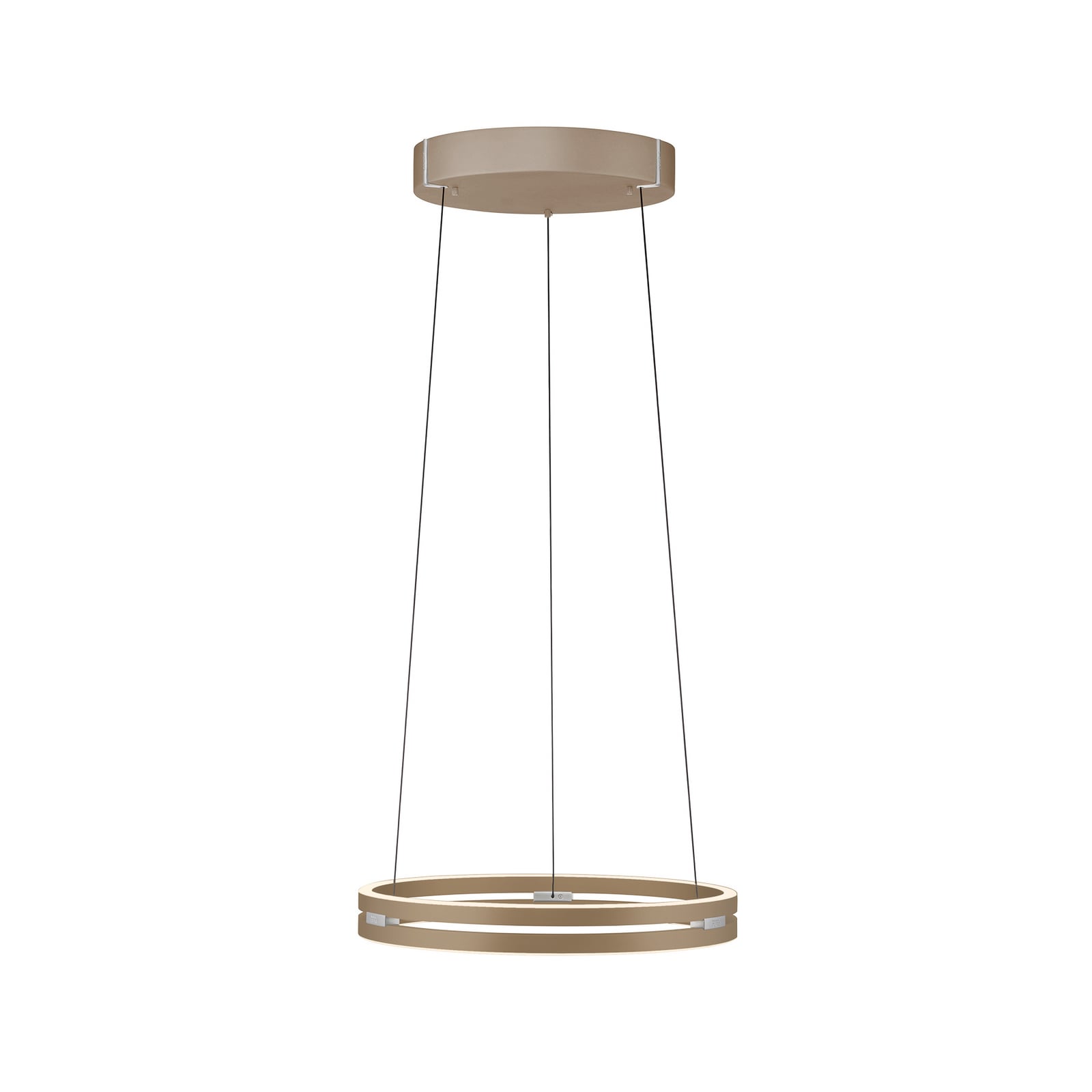 E-Loop LED-Hängeleuchte, bronze, Ø 50 cm, Alu, CCT - PURE E-Loop LED-Hängeleuchte, bronze, Ø 50 cm, Alu, CCT - PURE