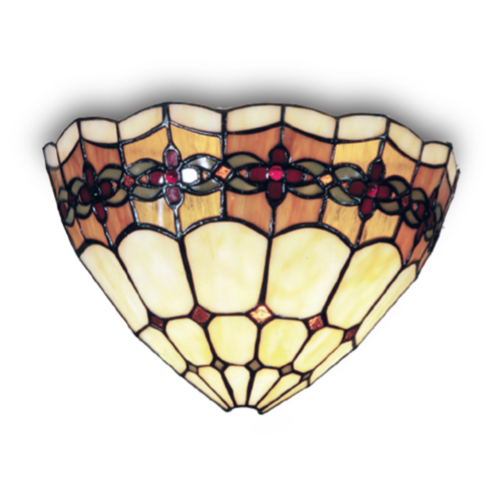 Lampada da parete Weena decorata in stile Tiffany