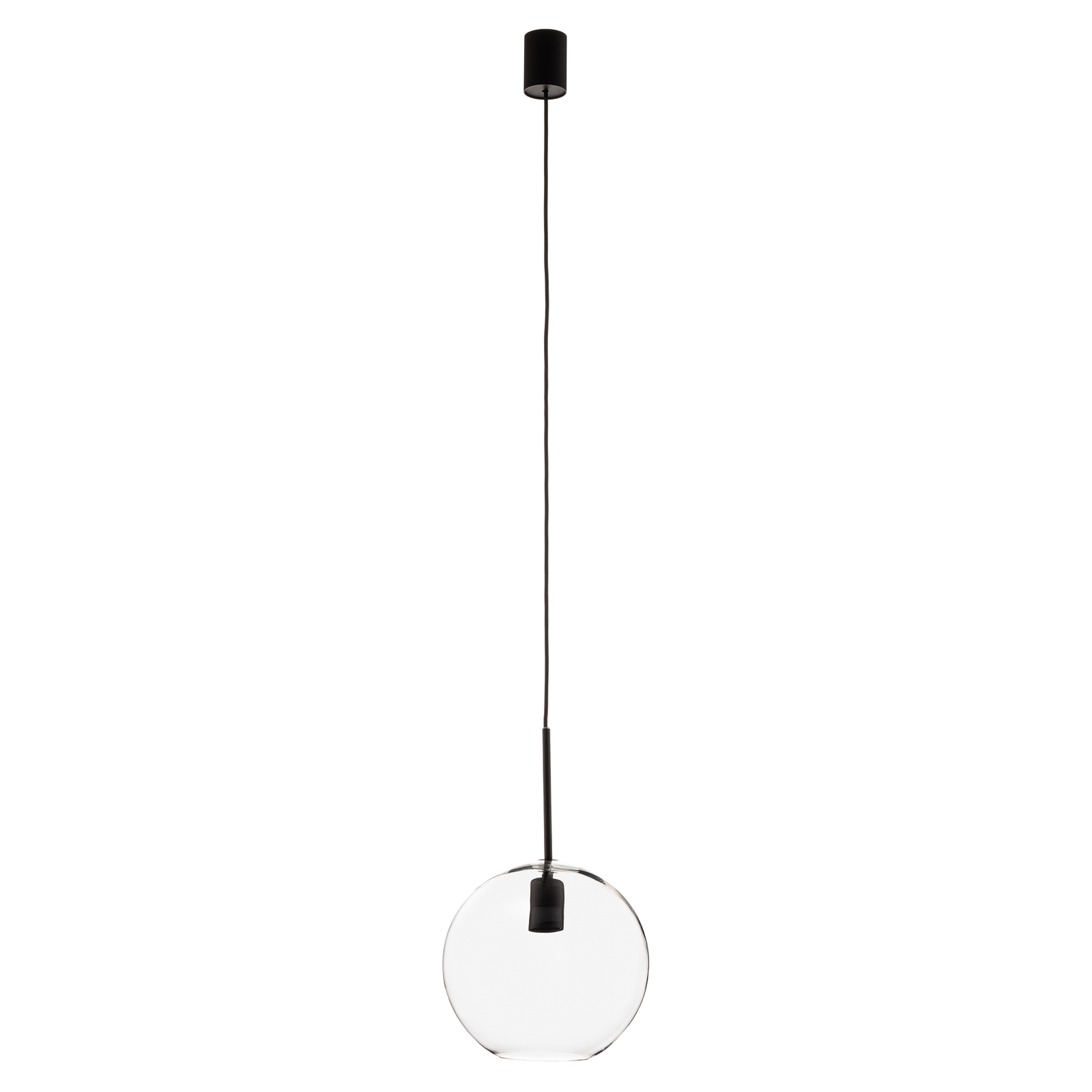 Sphere L pendant light with glass shade
