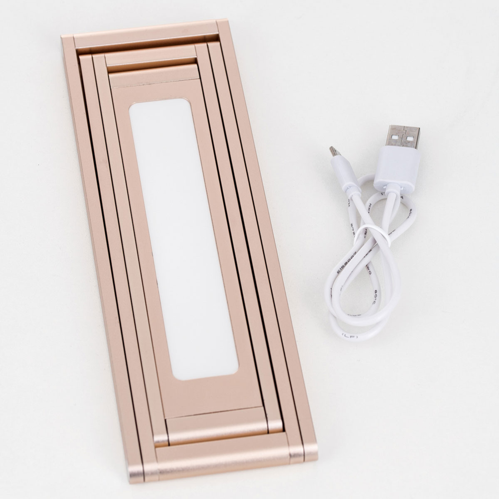 Practical Falto LED table lamp with battery gold