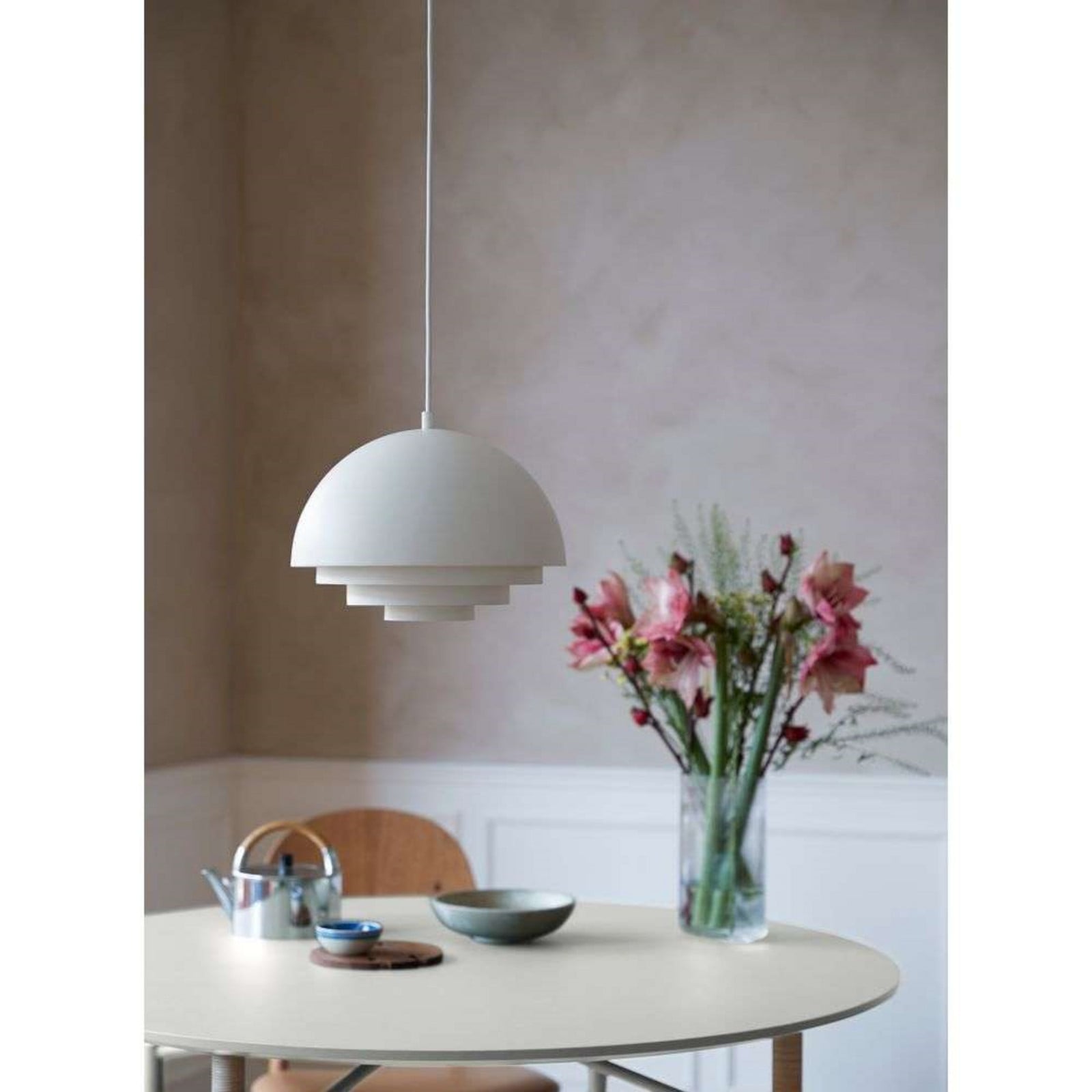 Milieu Colour Mini pendellampe, hvid, Ø29 cm Warm Nordic - Stue - Skandinavisk - Metal