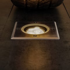 Lucande LED padlóbeépített padlófény Jos, szögletes, forgatható, IP67