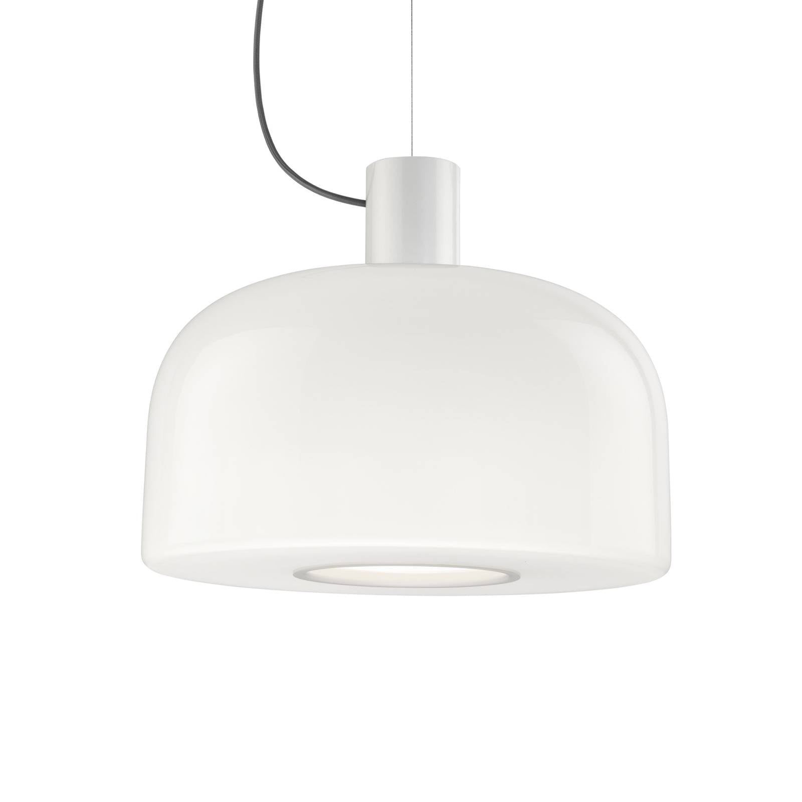 FLOS Hängeleuchte Bellhop Glass S2, weiß, Ø 45 cm, Glas, E27