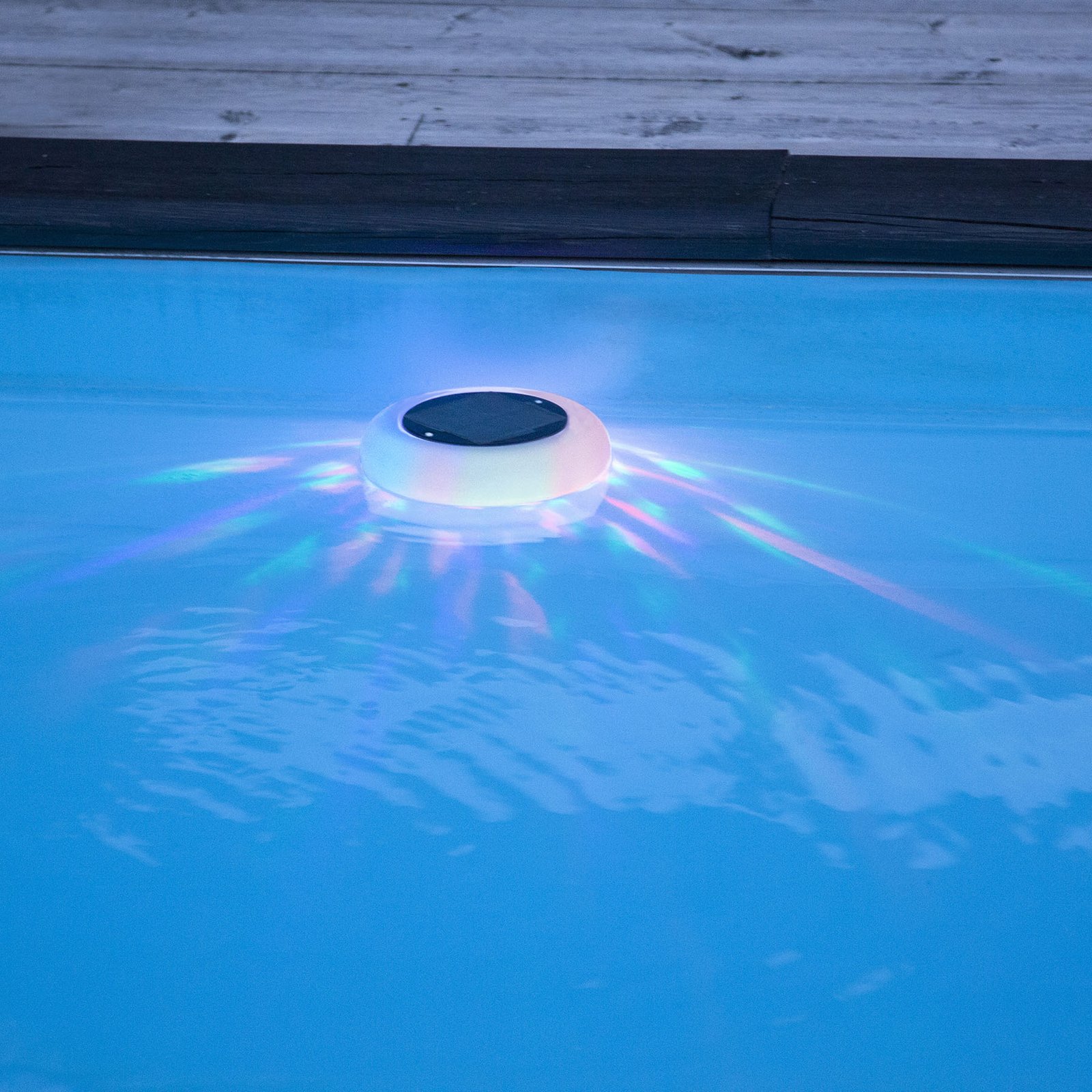 LED-Solar-Poollicht Pool Light multicolor warmweiß