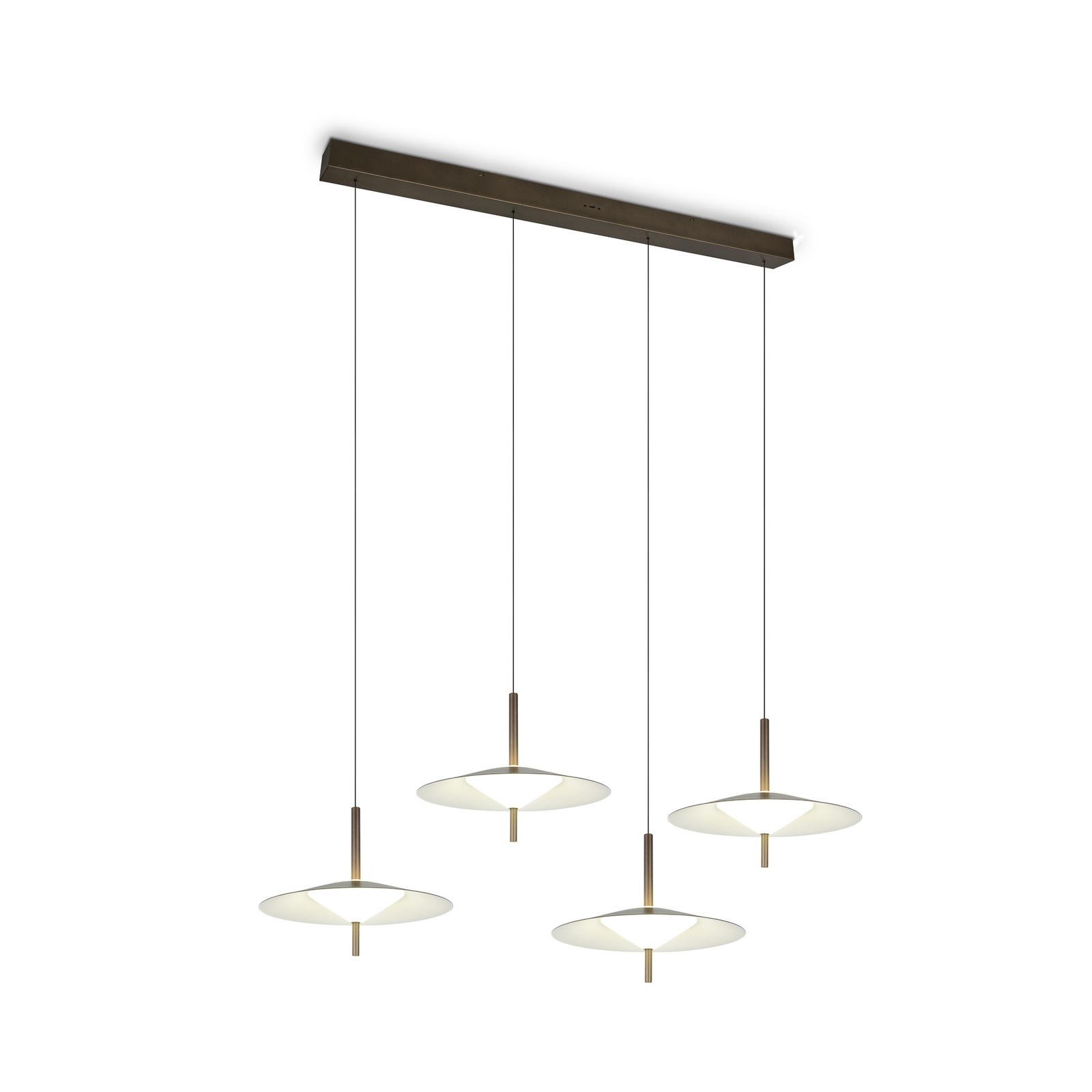 LED piekaramā lampa „Amalo“, platīna krāsā, garums 146 cm, CCT, 4 spuldzes. LED piekaramā lampa „Amalo“, platīna krāsā, garums 146 cm, CCT, 4 spuldzes.