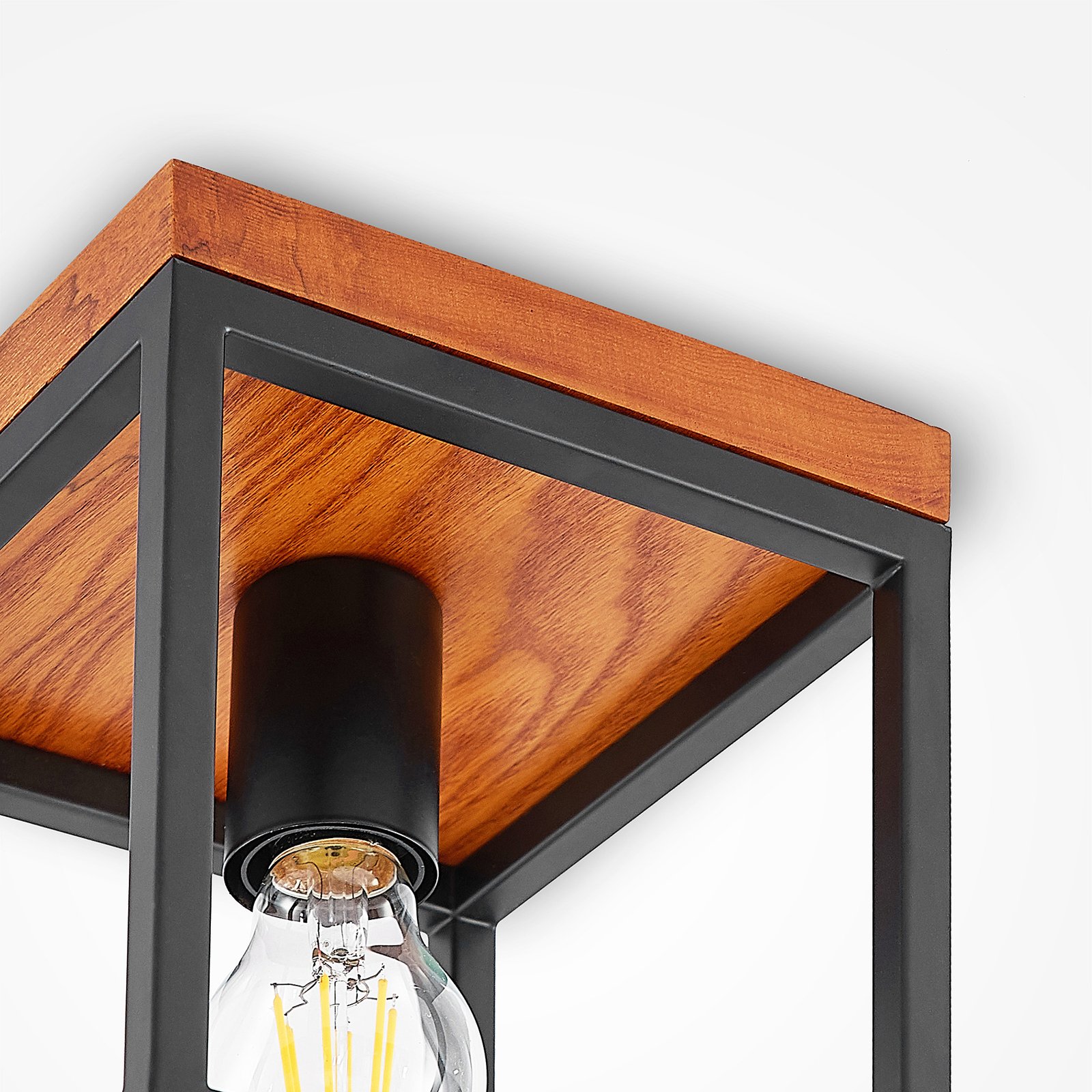 Miravi Deckenleuchte Wood/Black - Lindby