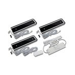 LED-Unterschrankleuchte U-Pad F, 3er-Set, Gestensensor, Alu