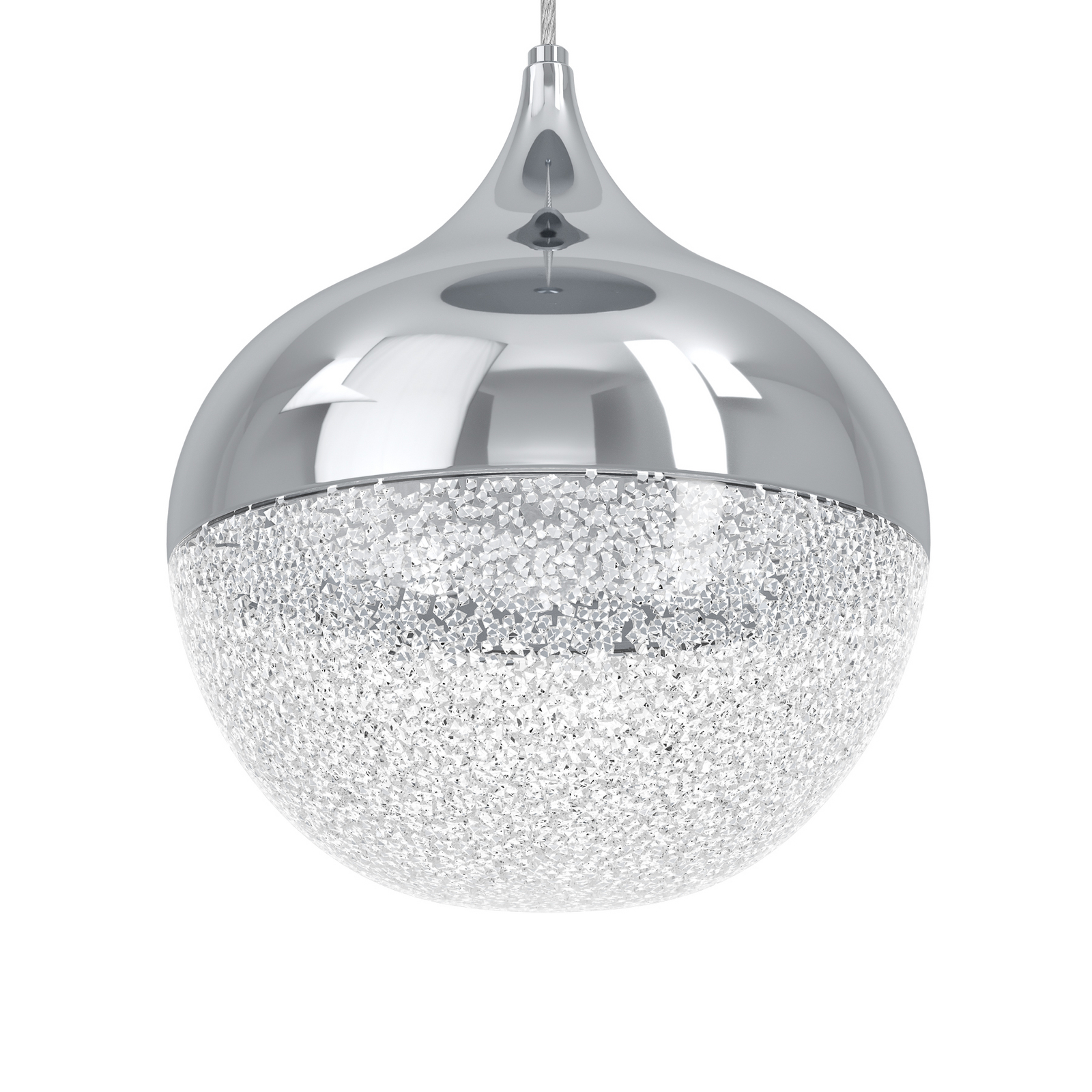 LED висяща лампа Stars of Light Mioglia, хромирана, Ø 58 см, 10-лампова