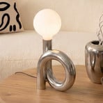 Stolová lampa Mellili, 1-pl., chróm, kov, plast, E27