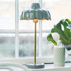 PR Home Wells metal table lamp, green/gold