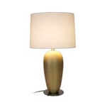 Lampada da tavolo OMEGA OVAL, oro/ecru, altezza 77 cm, ceramica E27