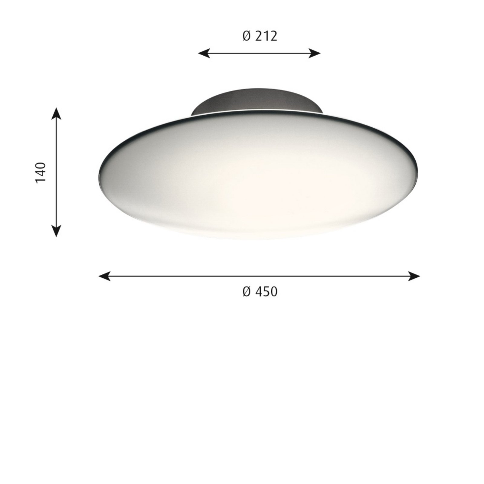 AJ Eklipta LED Aplică de Perete/Plafonieră Ø450 White - Louis Poulsen