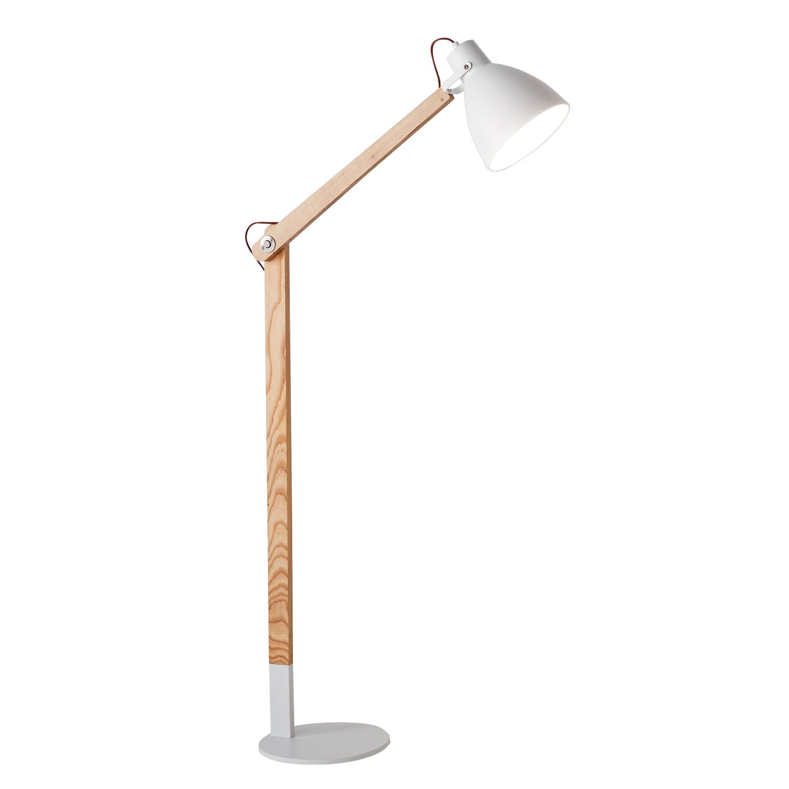 Sveva lampadaire en bois, blanc/frêne